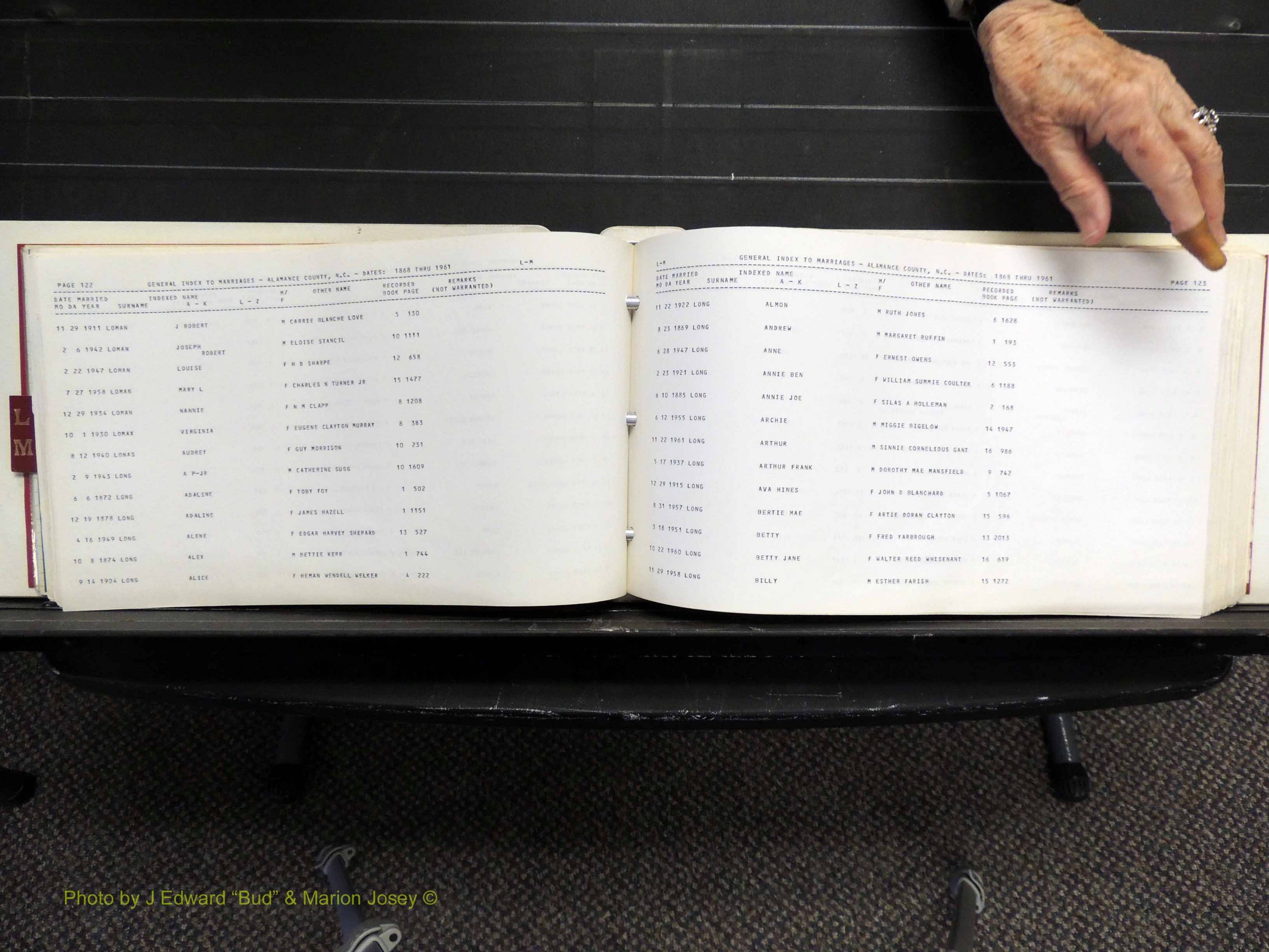 Alamance Co, NC, Marriages, L-M, 1868-1961 (165).JPG