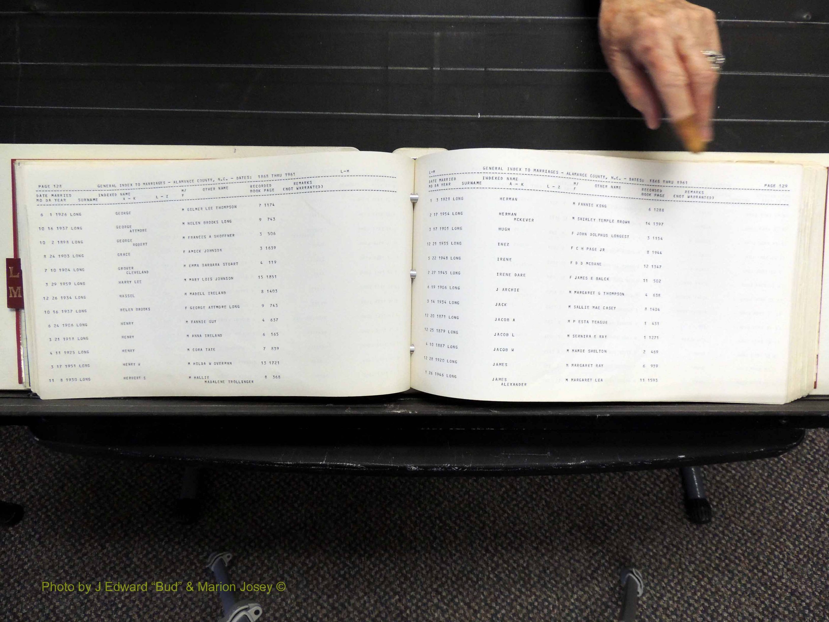 Alamance Co, NC, Marriages, L-M, 1868-1961 (168).JPG