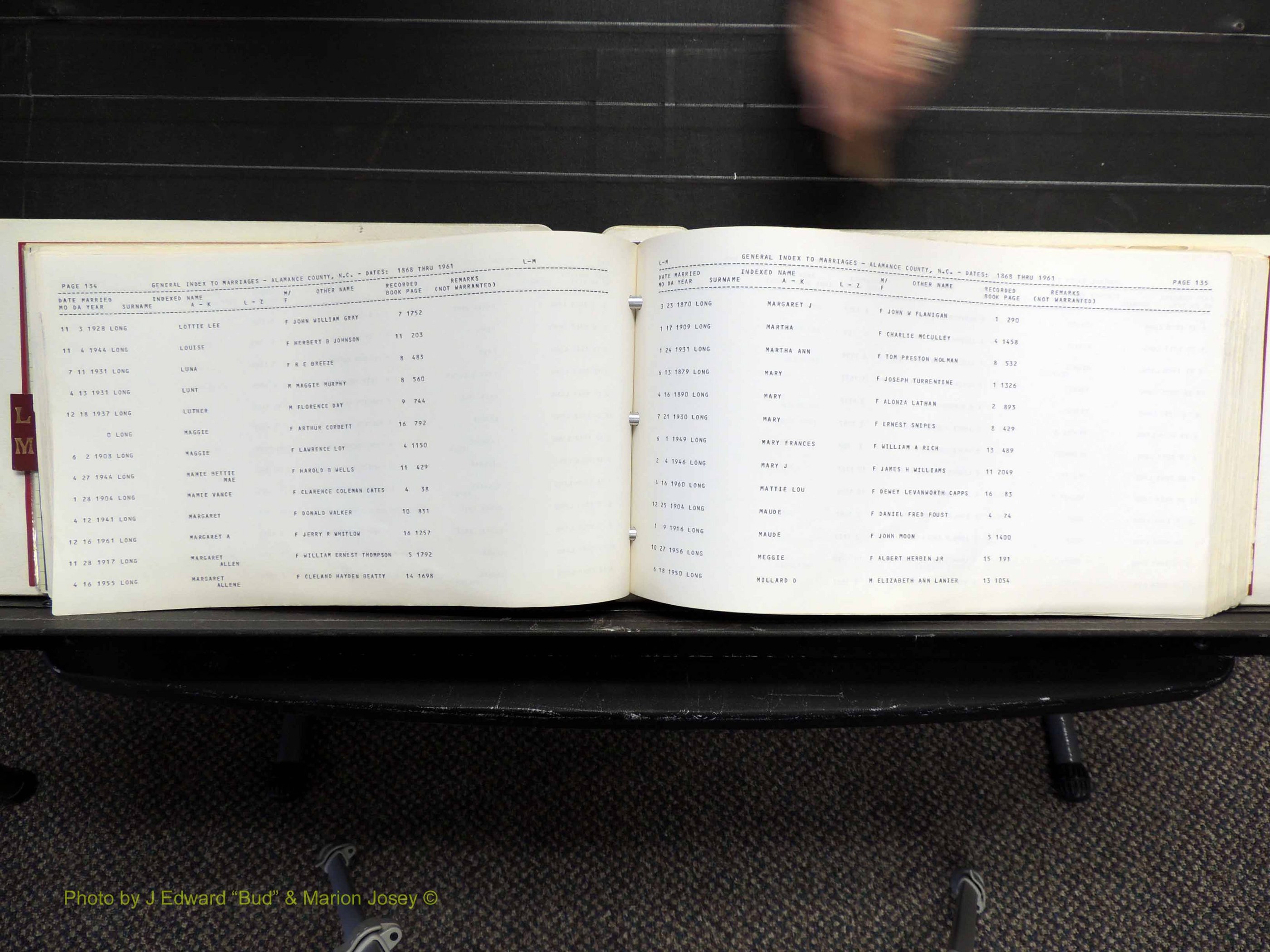 Alamance Co, NC, Marriages, L-M, 1868-1961 (171).JPG