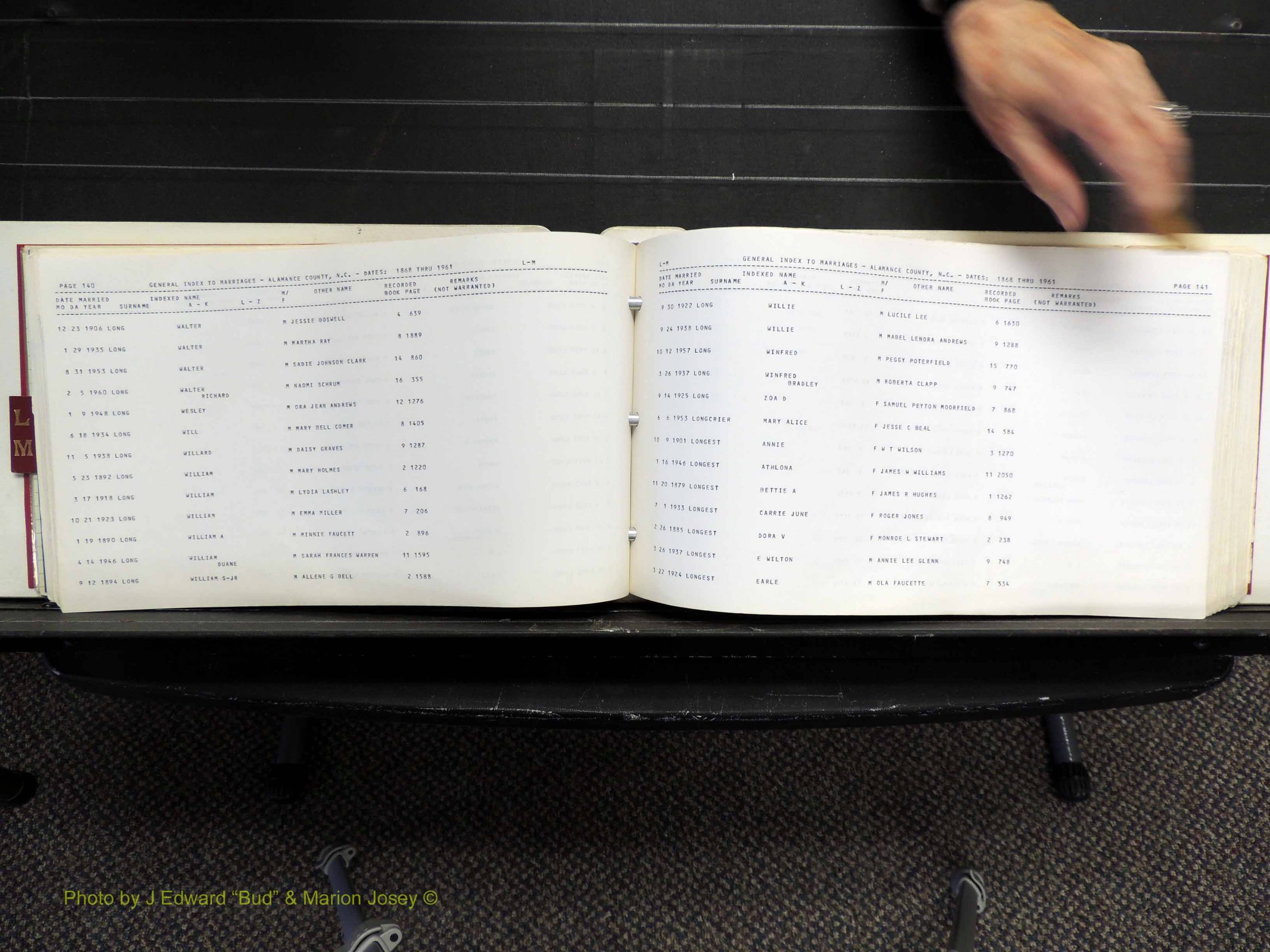 Alamance Co, NC, Marriages, L-M, 1868-1961 (174).JPG