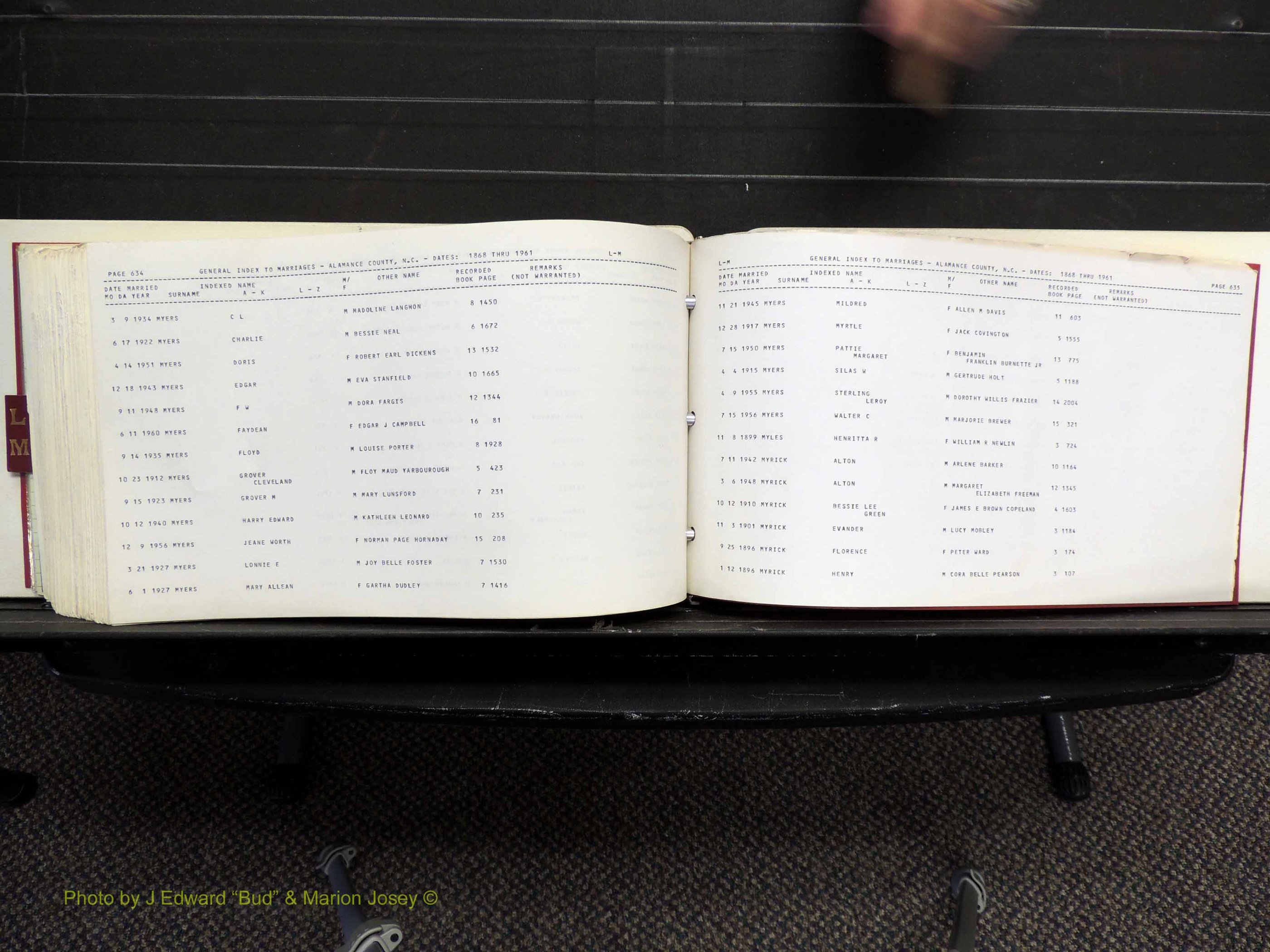 Alamance Co, NC, Marriages, L-M, 1868-1961 (421).JPG