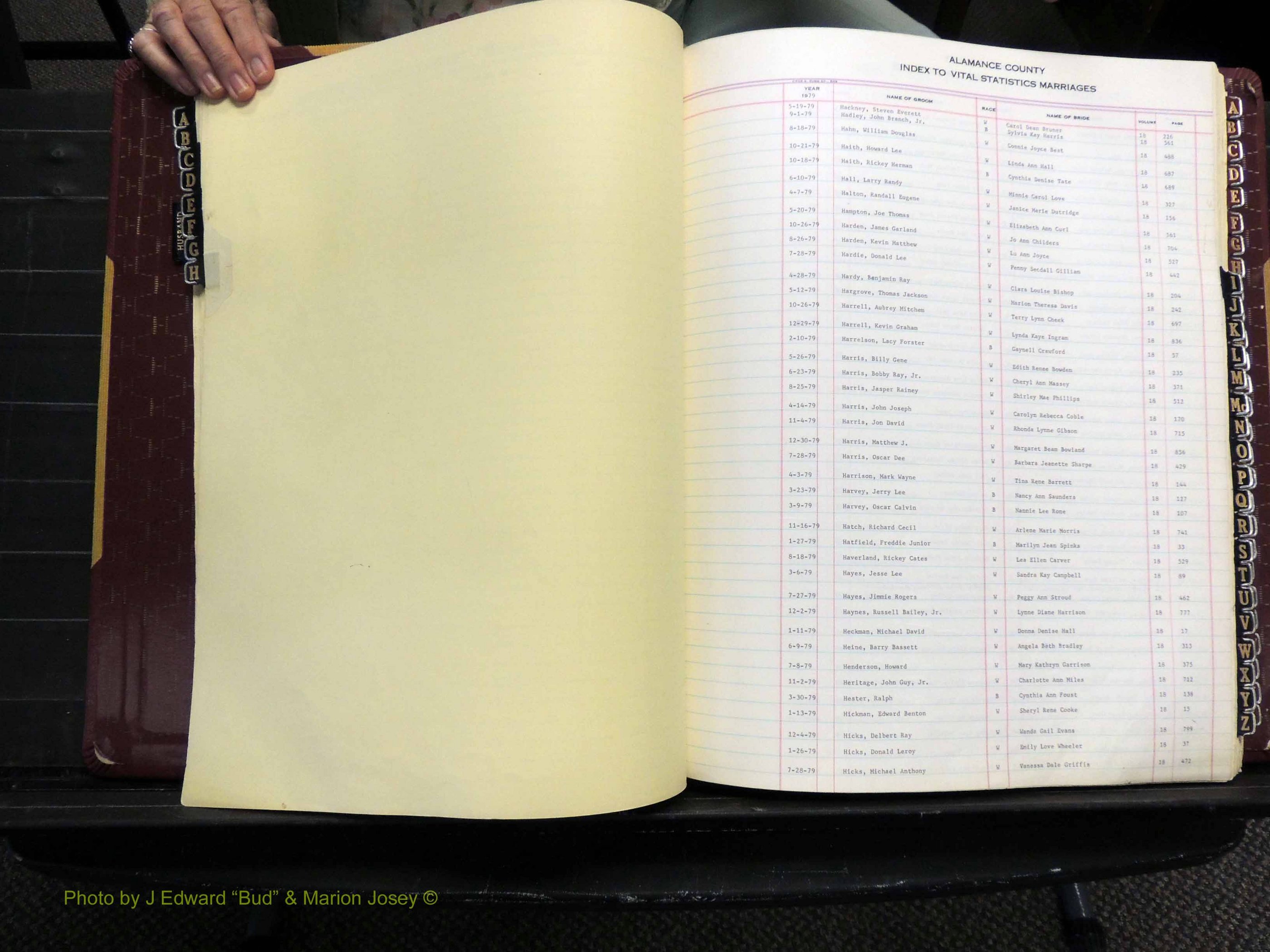 Alamance Co, NC, Marriages, Male Index, 1979-1982 (128).JPG