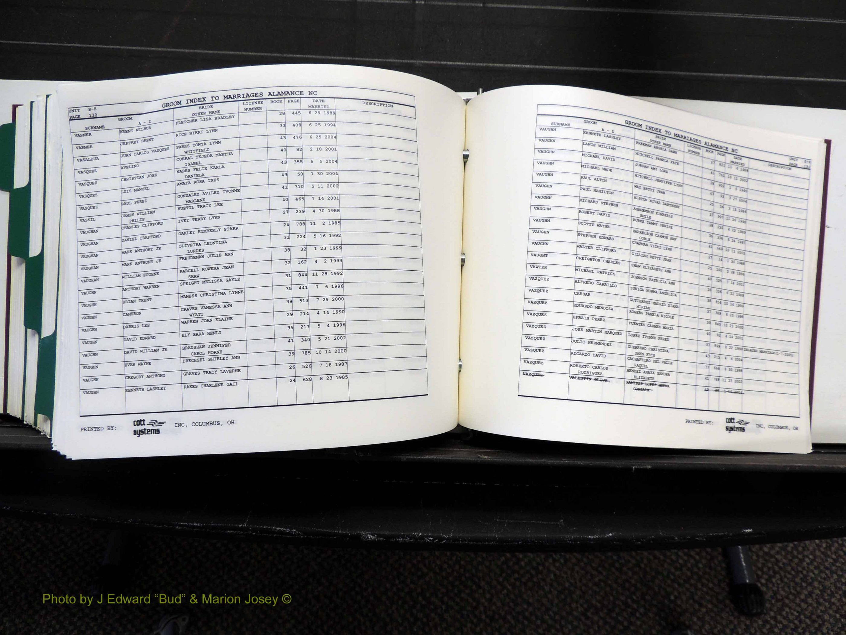 Alamance Co, NC, Marriages, Male Index, 1984-2004 (566).JPG