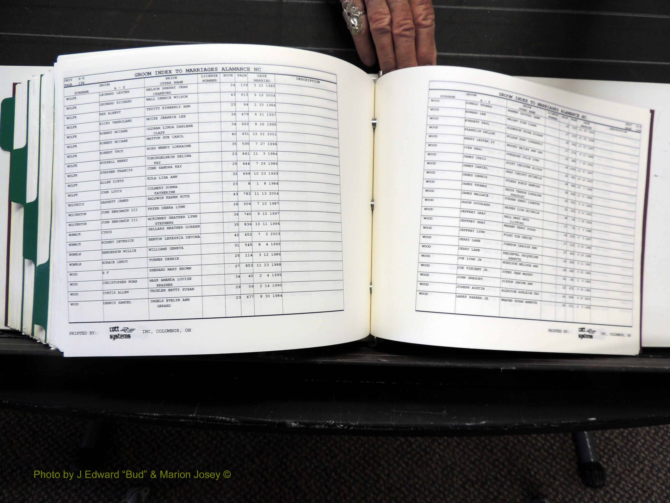 Alamance Co, NC, Marriages, Male Index, 1984-2004 (600).JPG