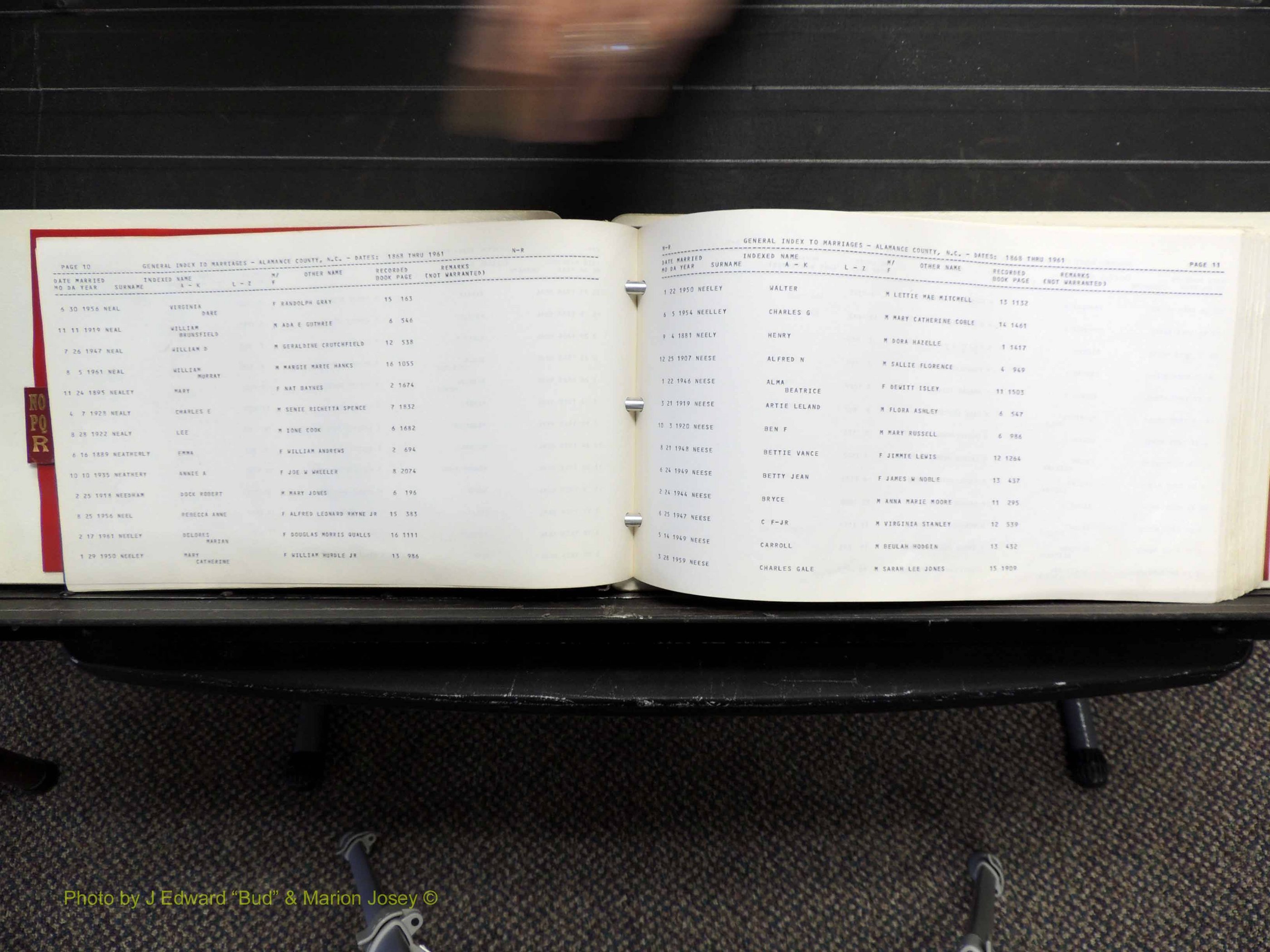 Alamance Co, NC, Marriages, N-R, 1868-1961 (109).JPG