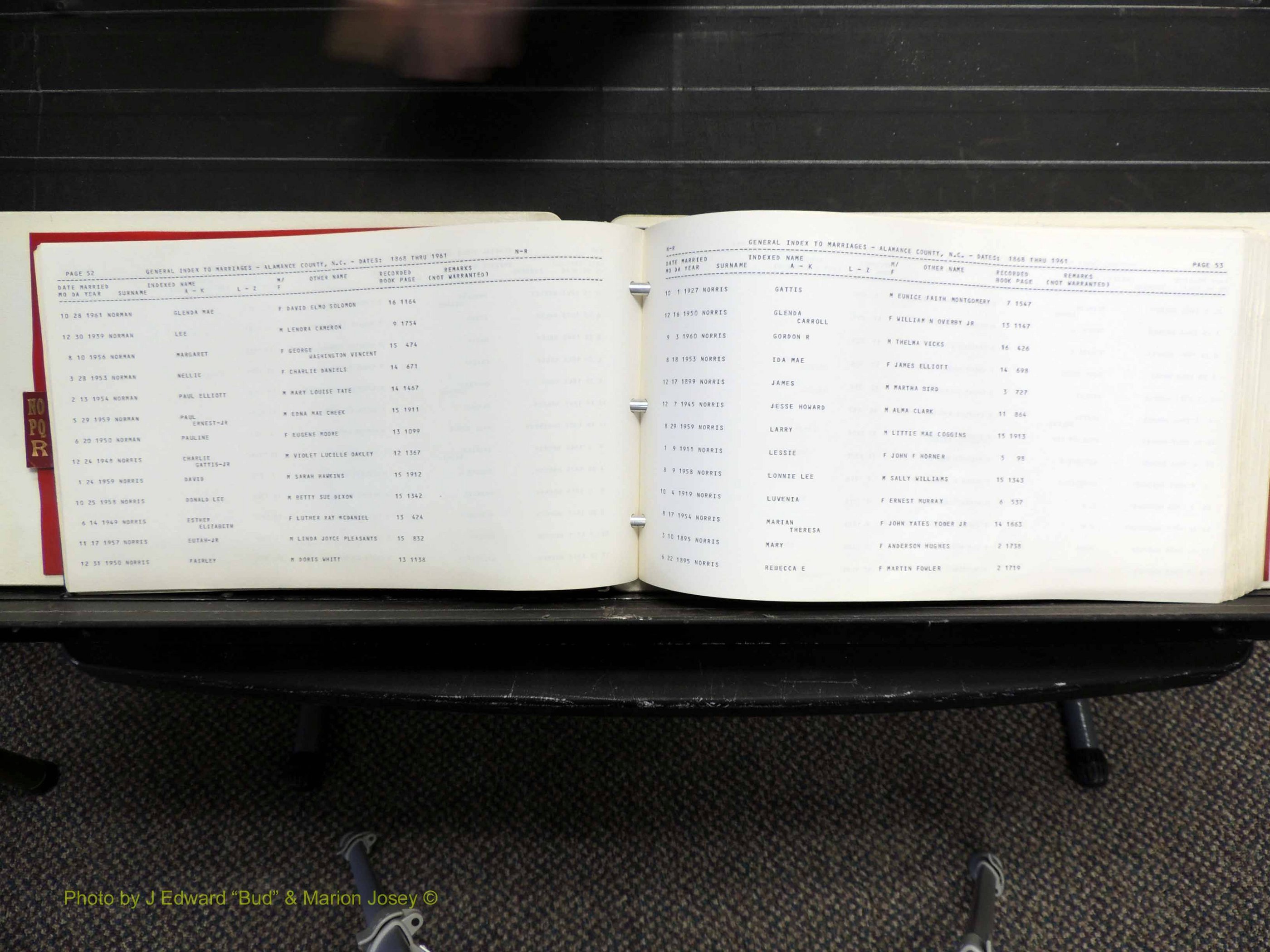 Alamance Co, NC, Marriages, N-R, 1868-1961 (130).JPG