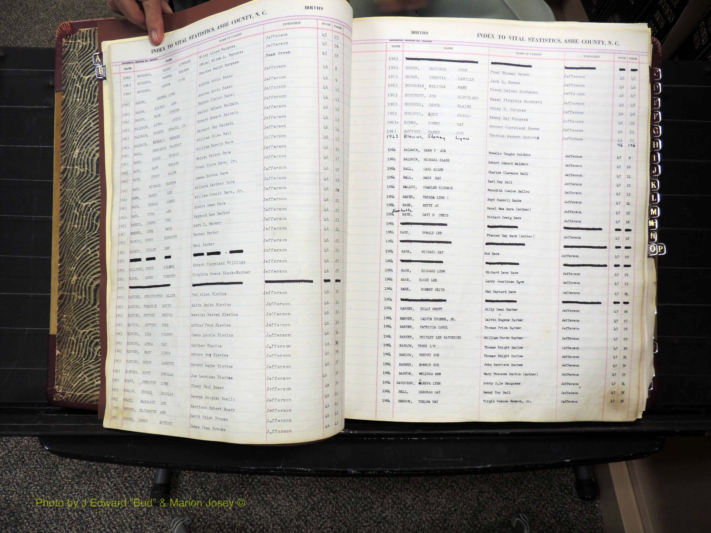 Ashe Co, NC, Births, 1947-1997 (119).JPG