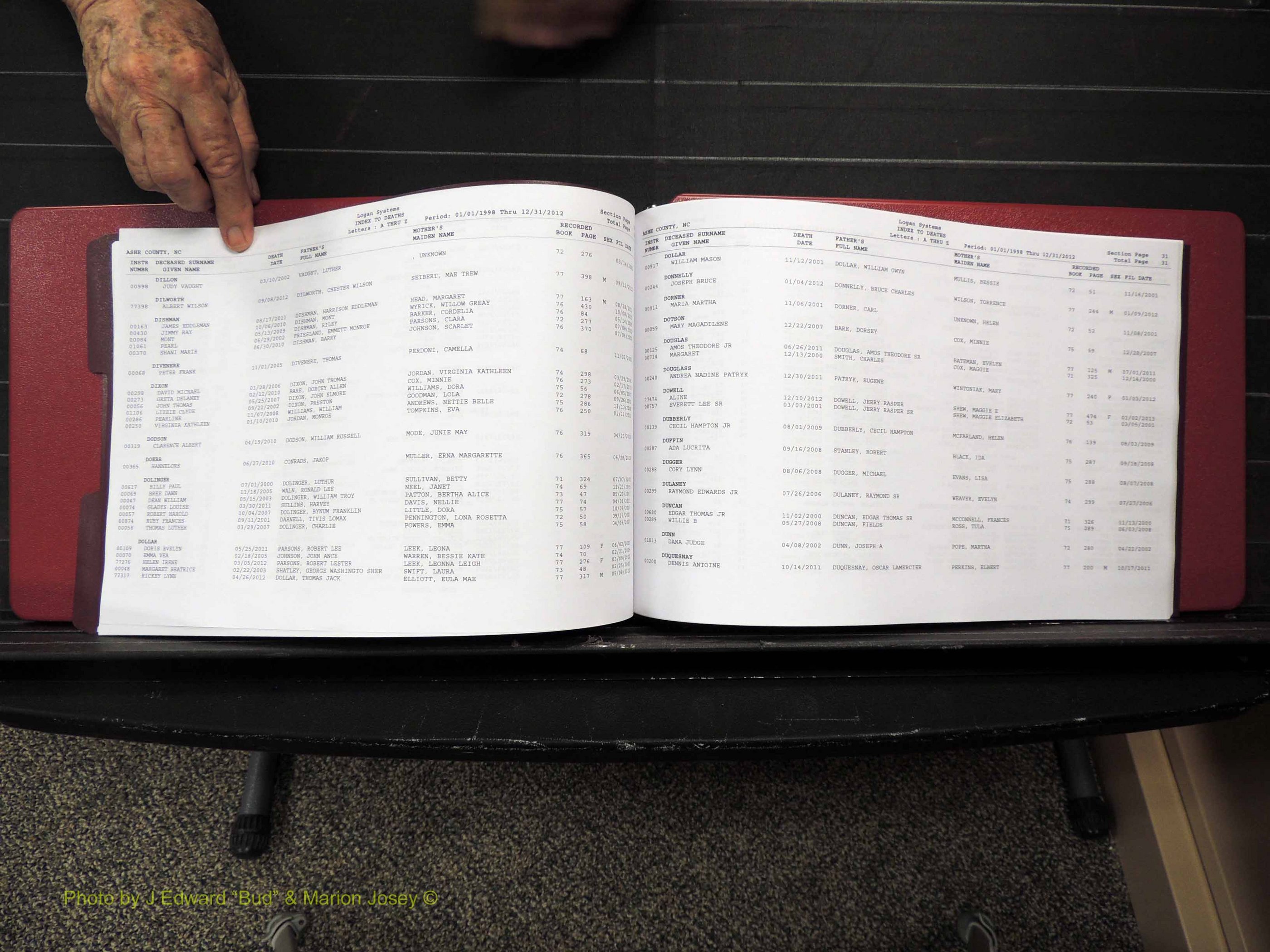 Ashe Co, NC, Deaths, 1998-2012 (118).JPG