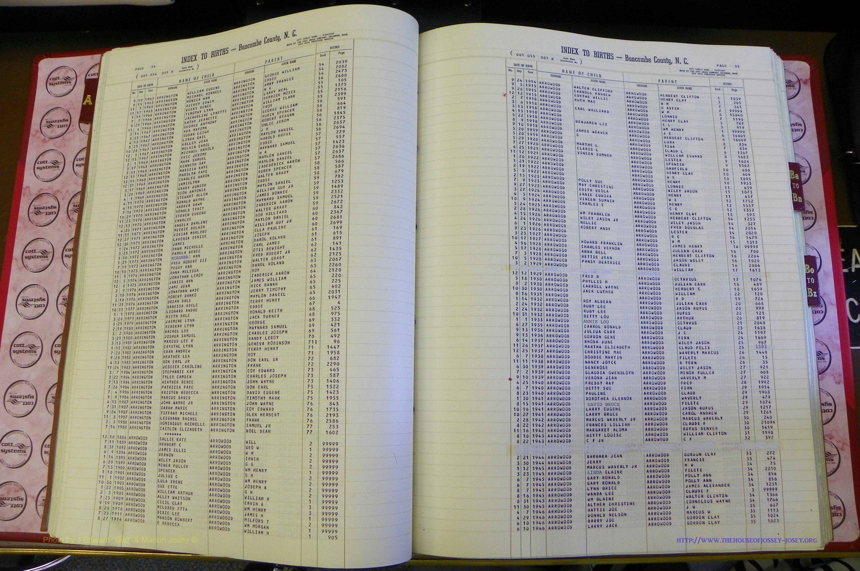 Bun. Co, NC, Births 1880 - 1988, A - B, pg 031.JPG