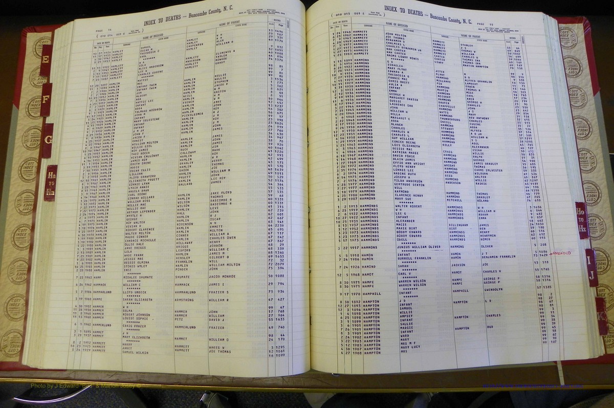 Bun. Co, NC, Deaths 1890 - 1988, E to K (110).JPG