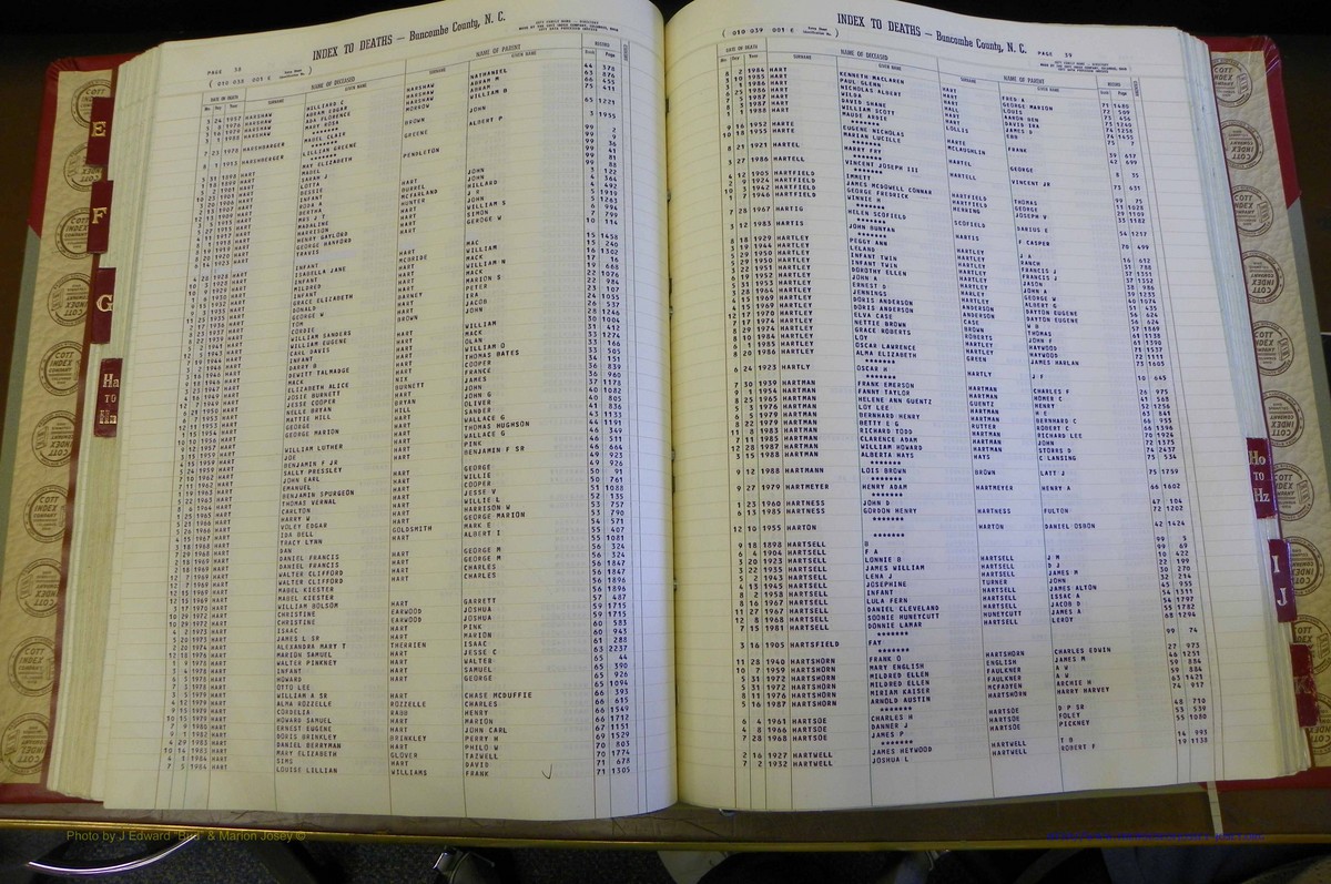 Bun. Co, NC, Deaths 1890 - 1988, E to K (122).JPG