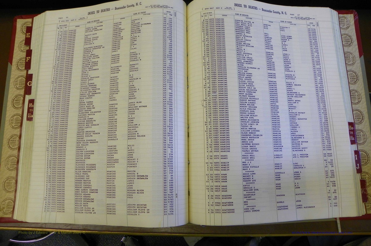 Bun. Co, NC, Deaths 1890 - 1988, E to K (126).JPG