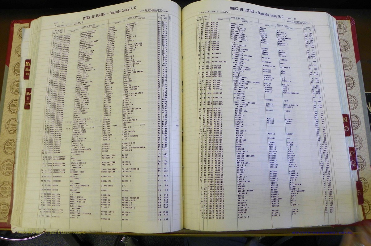Bun. Co, NC, Deaths 1890 - 2009, L to R (118).JPG