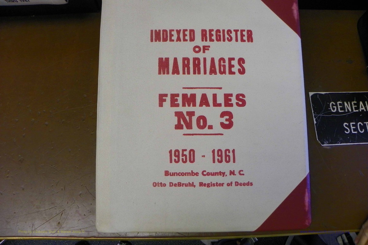 Bun Co, NC, Marr 1950 - 1961, Female Index (1).JPG