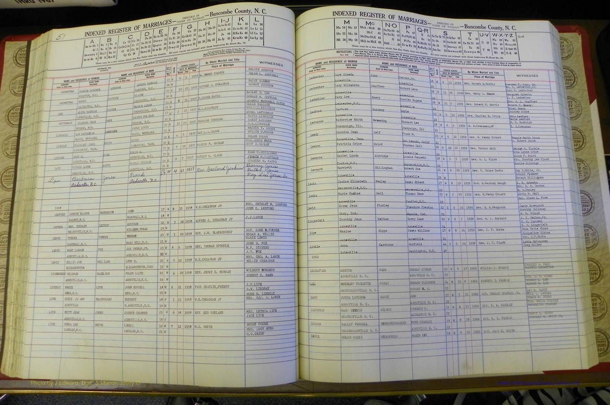 Bun Co, NC, Marr 1950 - 1961, Female Index (139).JPG