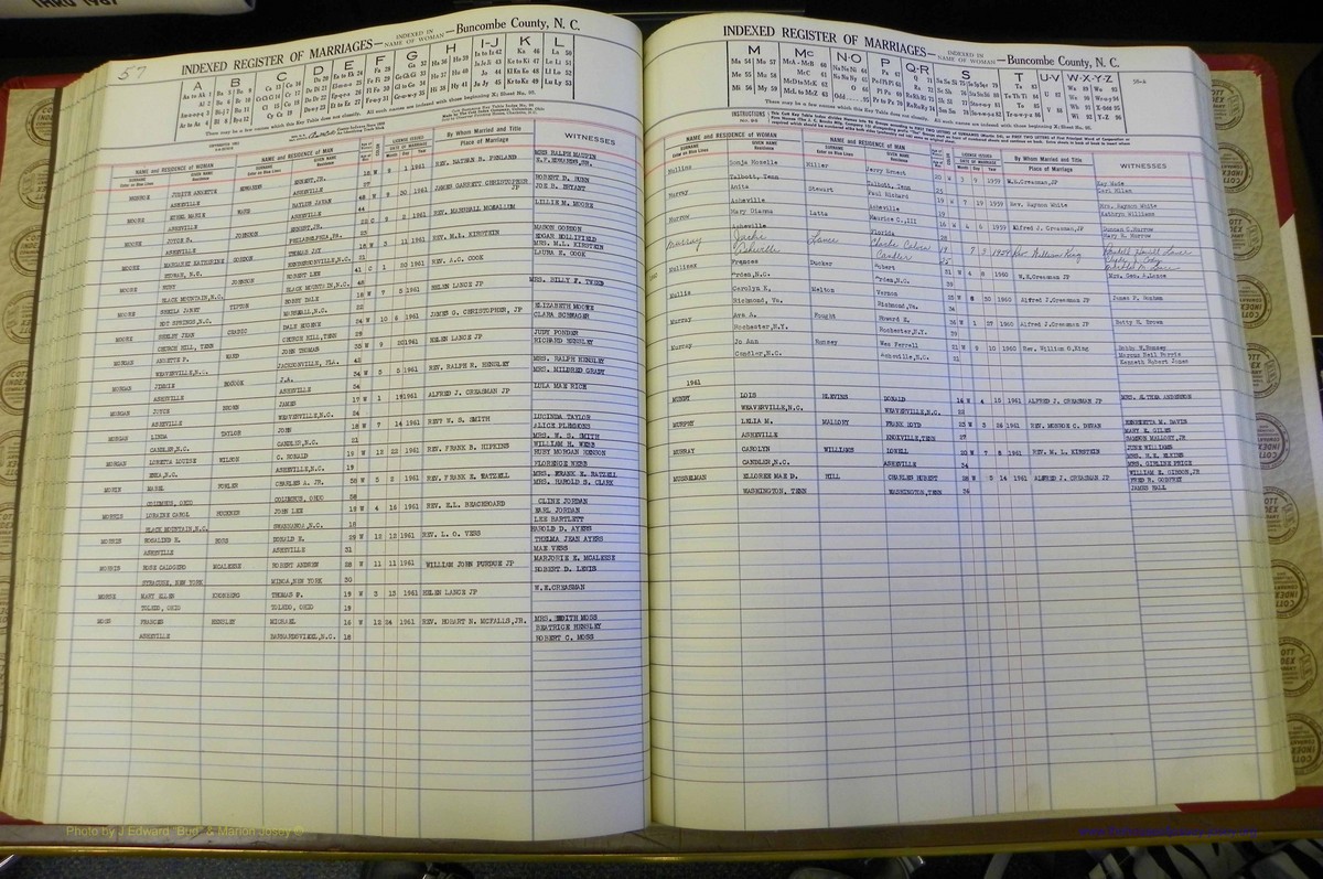 Bun Co, NC, Marr 1950 - 1961, Female Index (161).JPG