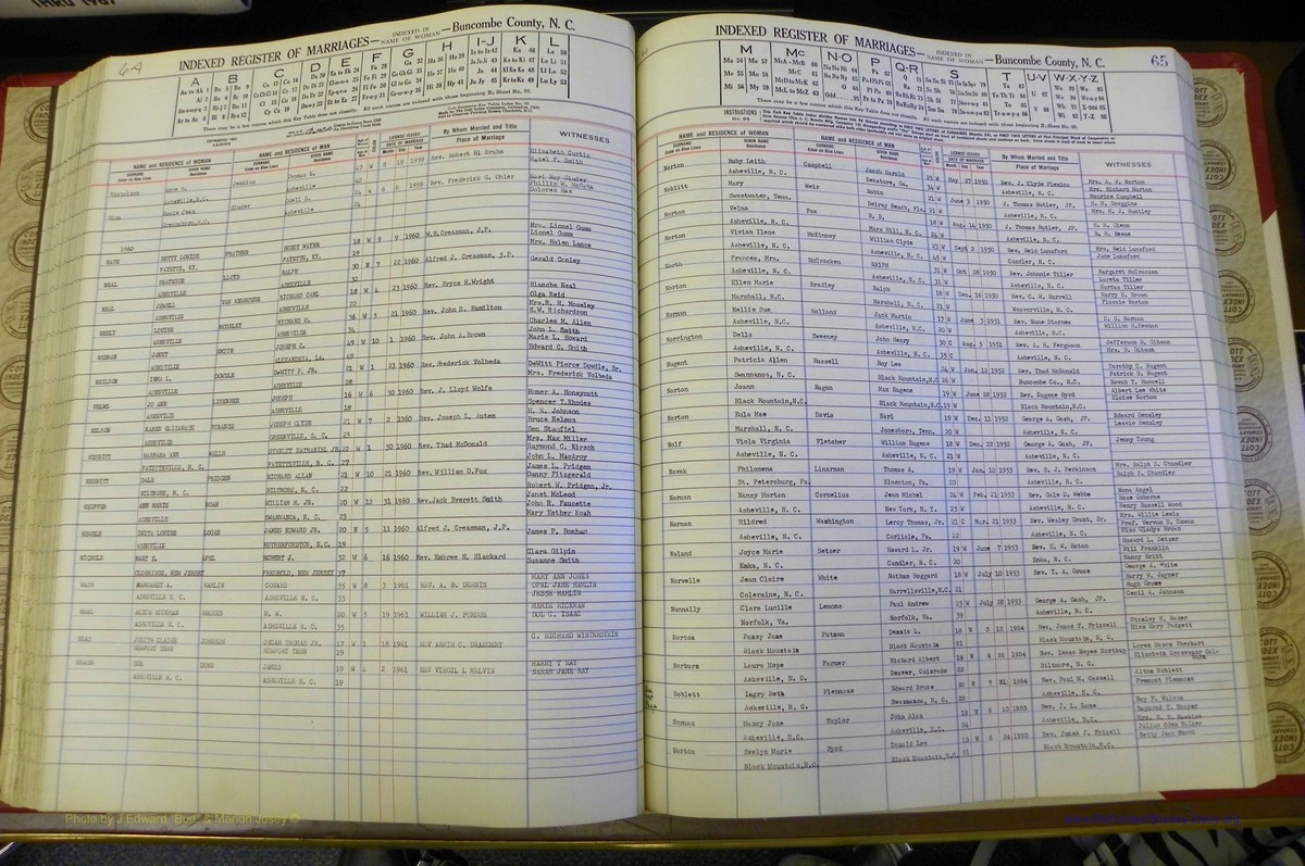 Bun Co, NC, Marr 1950 - 1961, Female Index (174).JPG