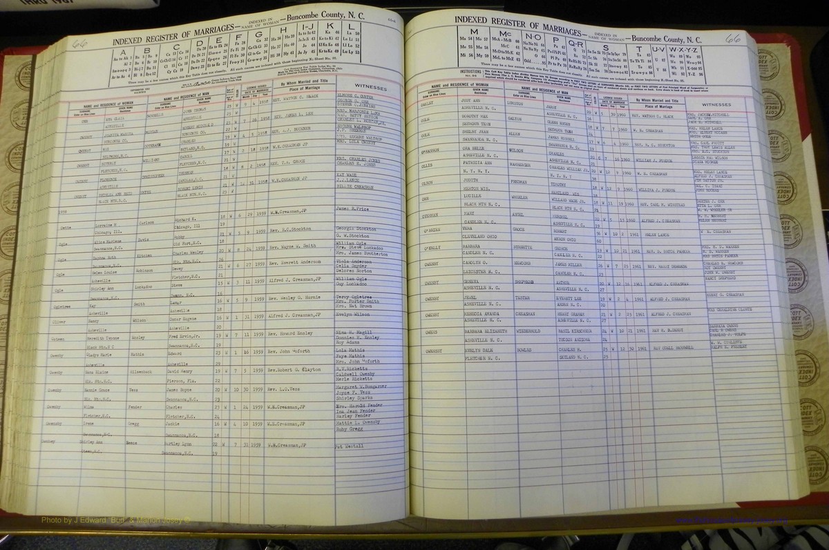 Bun Co, NC, Marr 1950 - 1961, Female Index (178).JPG
