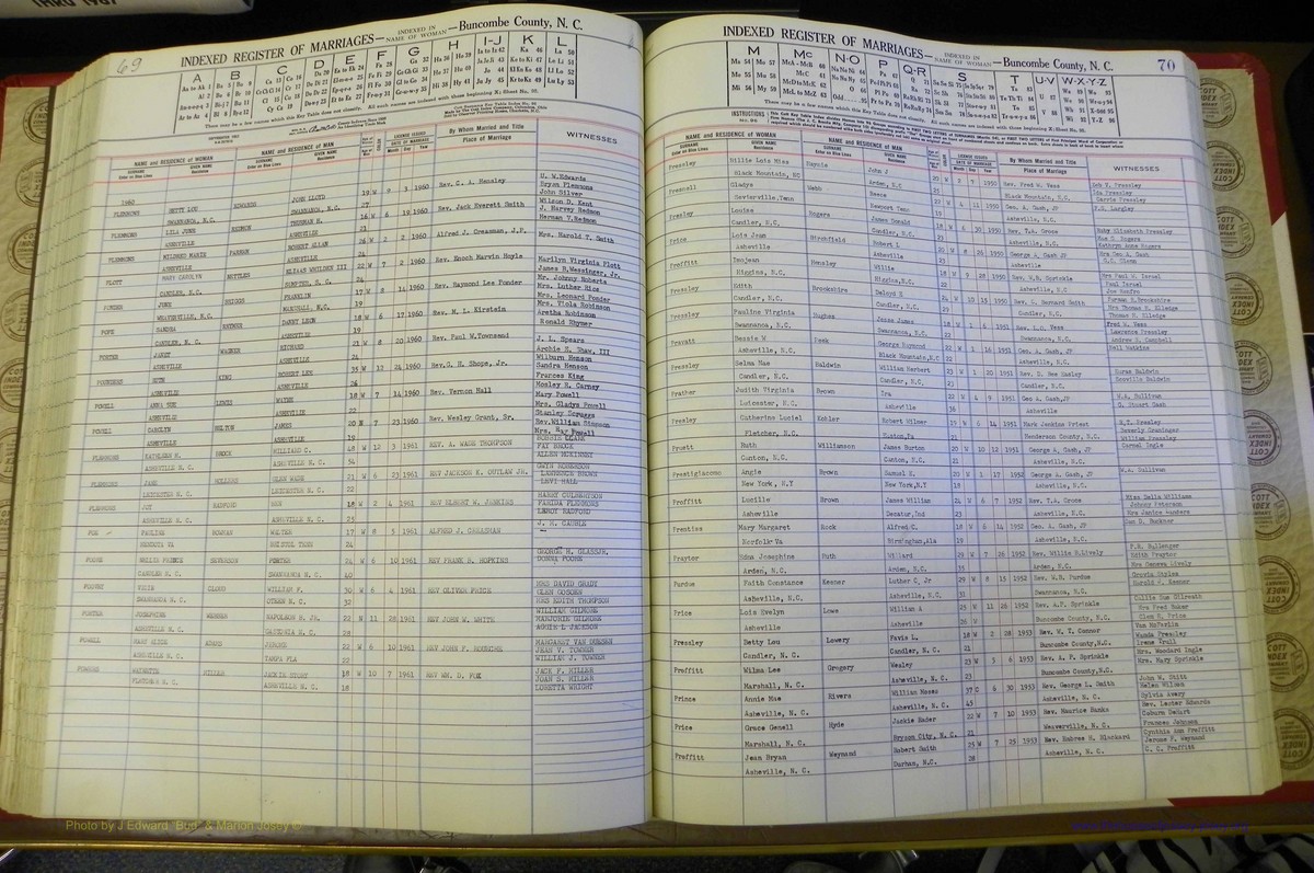 Bun Co, NC, Marr 1950 - 1961, Female Index (189).JPG