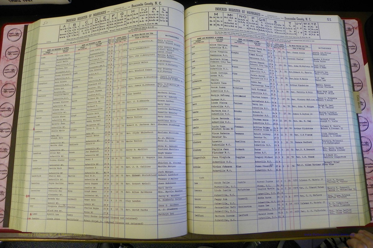 Bun Co, NC, Marr 1970 - 1975, Female Index (125).JPG