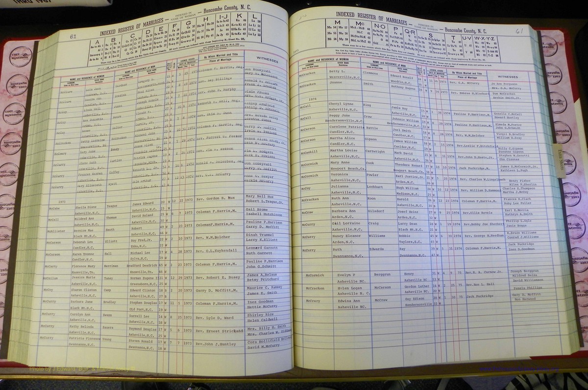 Bun Co, NC, Marr 1970 - 1975, Female Index (151).JPG