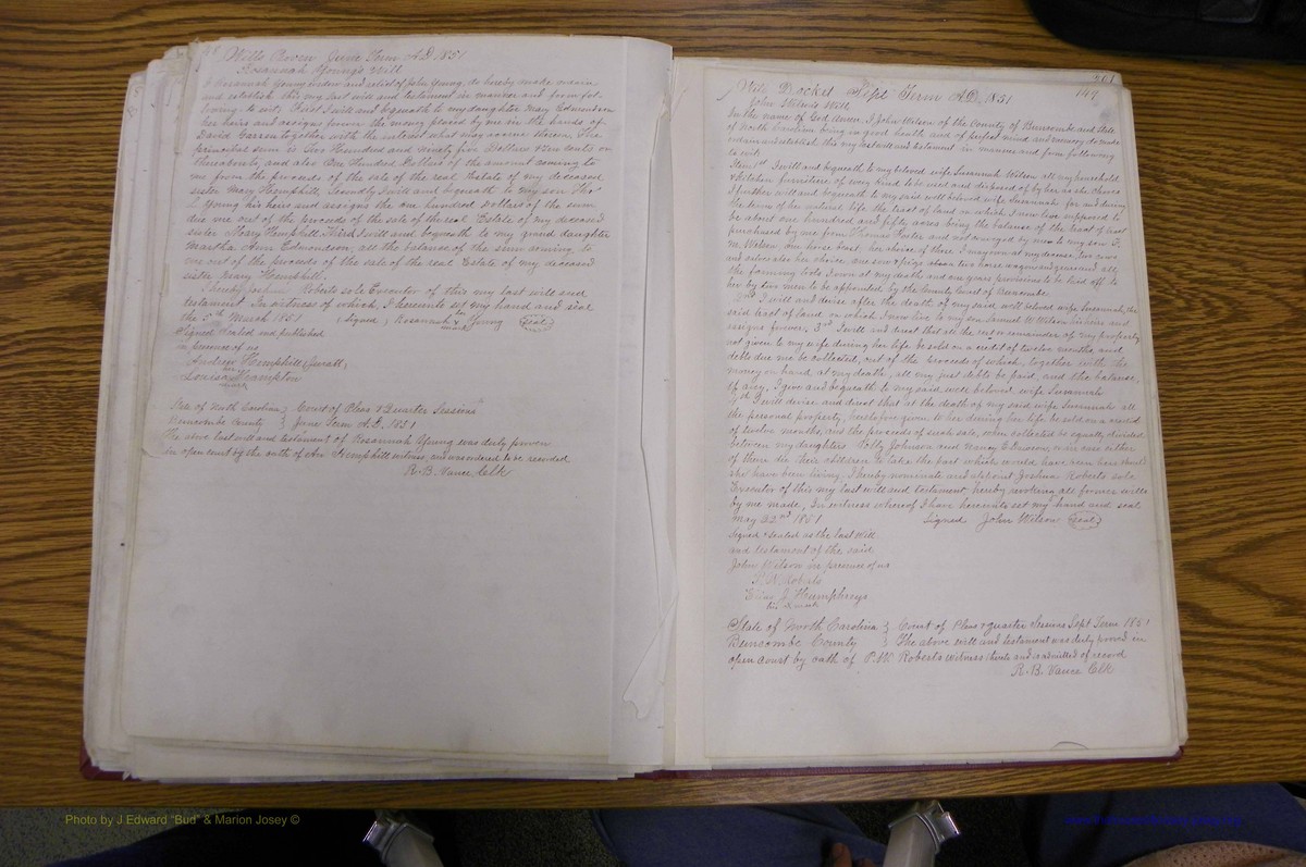 Bun Co, NC, Will  Book A, 1831 - 1868 (98).JPG