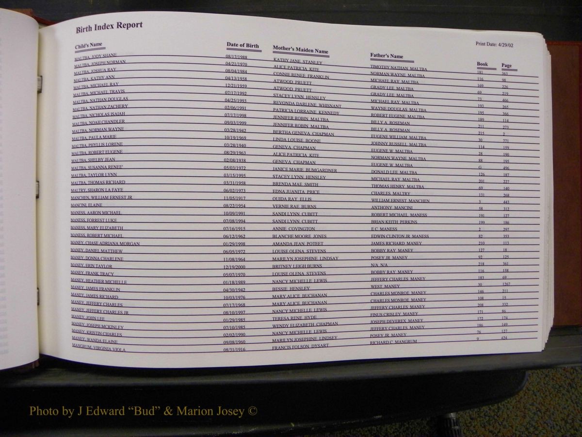 Burke Births, 1913-2001, M-Z 012.JPG