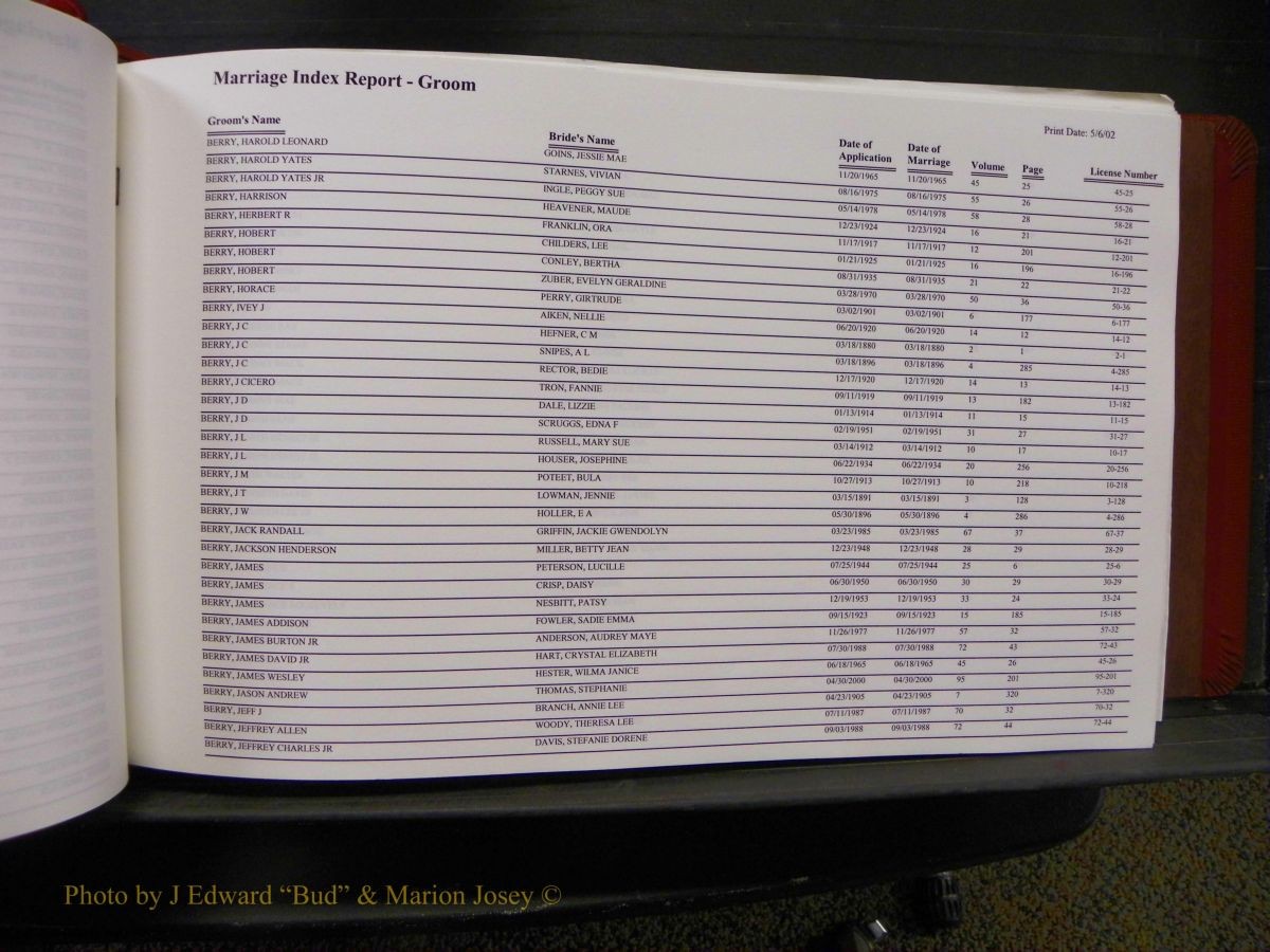 Burke Marriages, Book 1&2, A-N 077.JPG