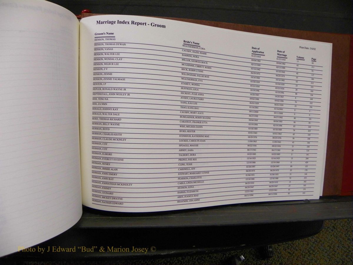 Burke Marriages, Book 1&2, A-N 450.JPG