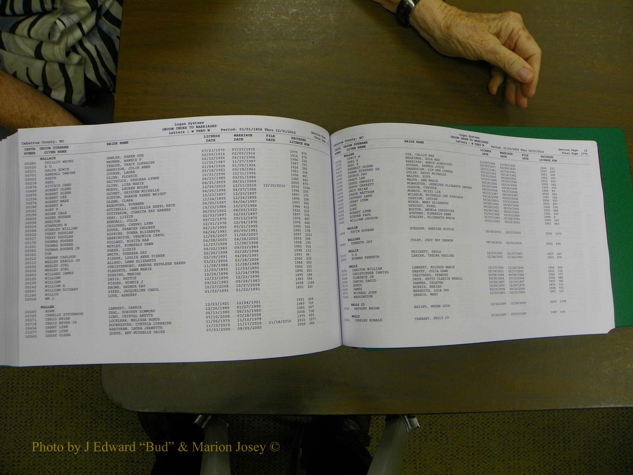 Cabarrus Marriages, Male Index, L-Z, 1856-2010 405.JPG