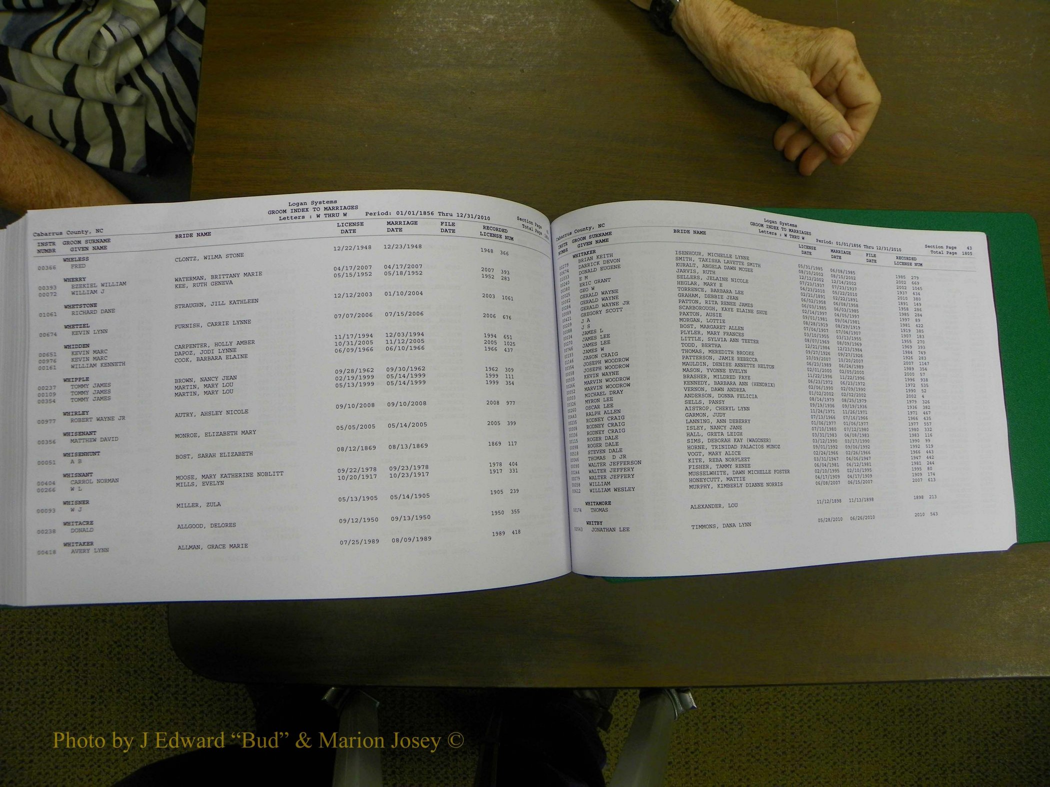 Cabarrus Marriages, Male Index, L-Z, 1856-2010 420.JPG
