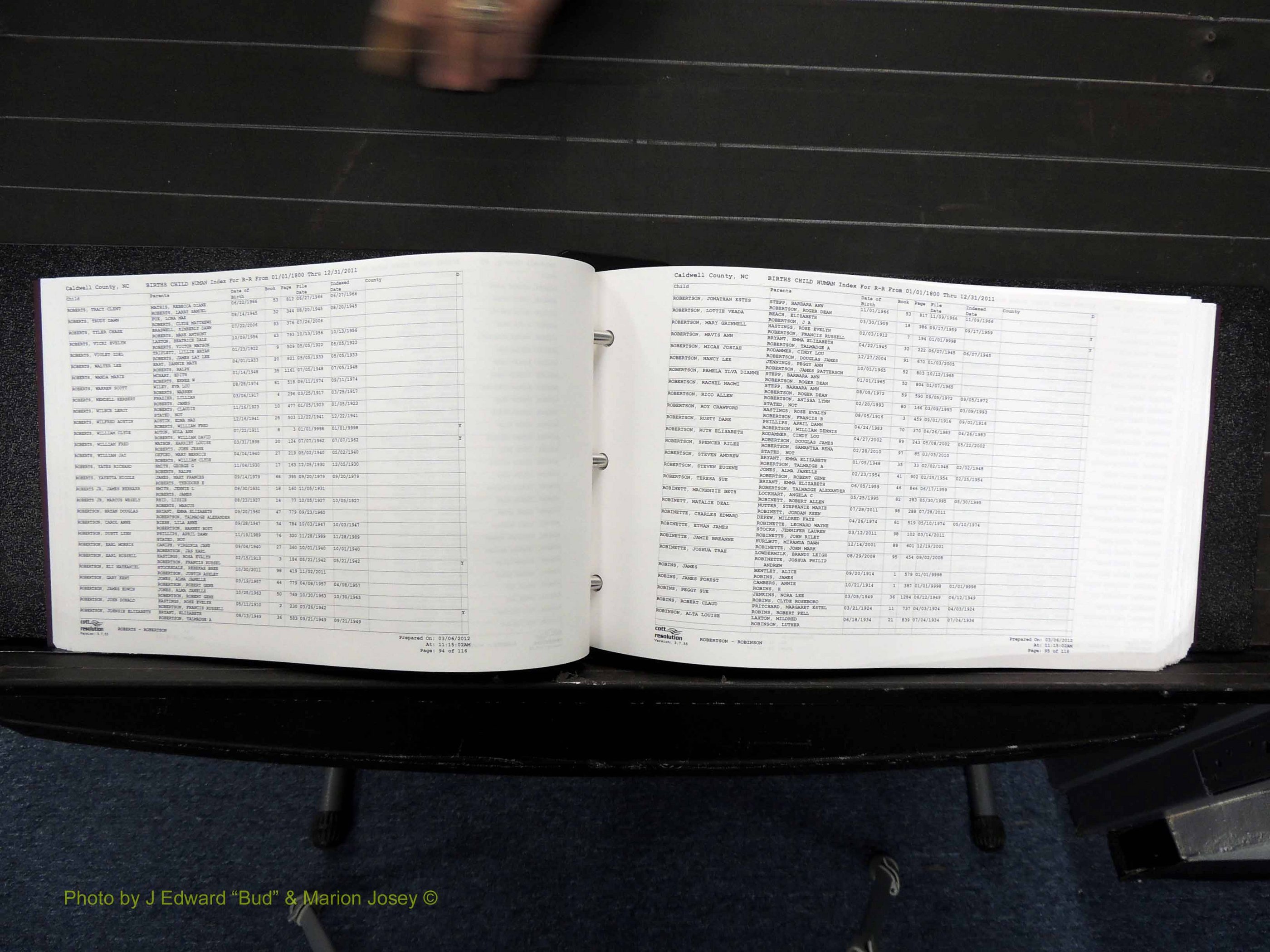 Caldwell Co, NC, Births, Q-Z, 1800-2011 (149).JPG