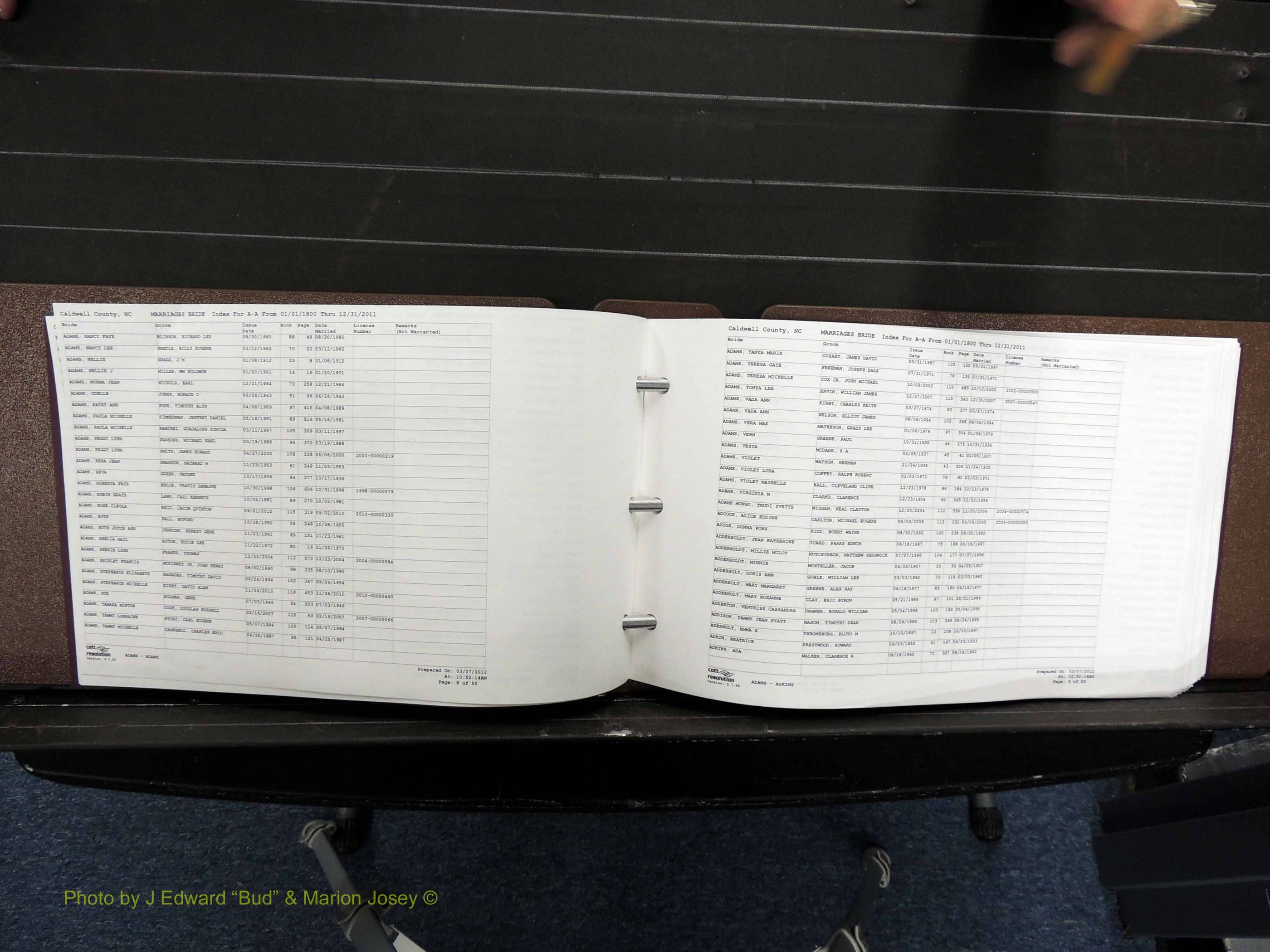 Caldwell Co, NC, Marriages, Female Index, A-D, 1800-2011 (105).JPG