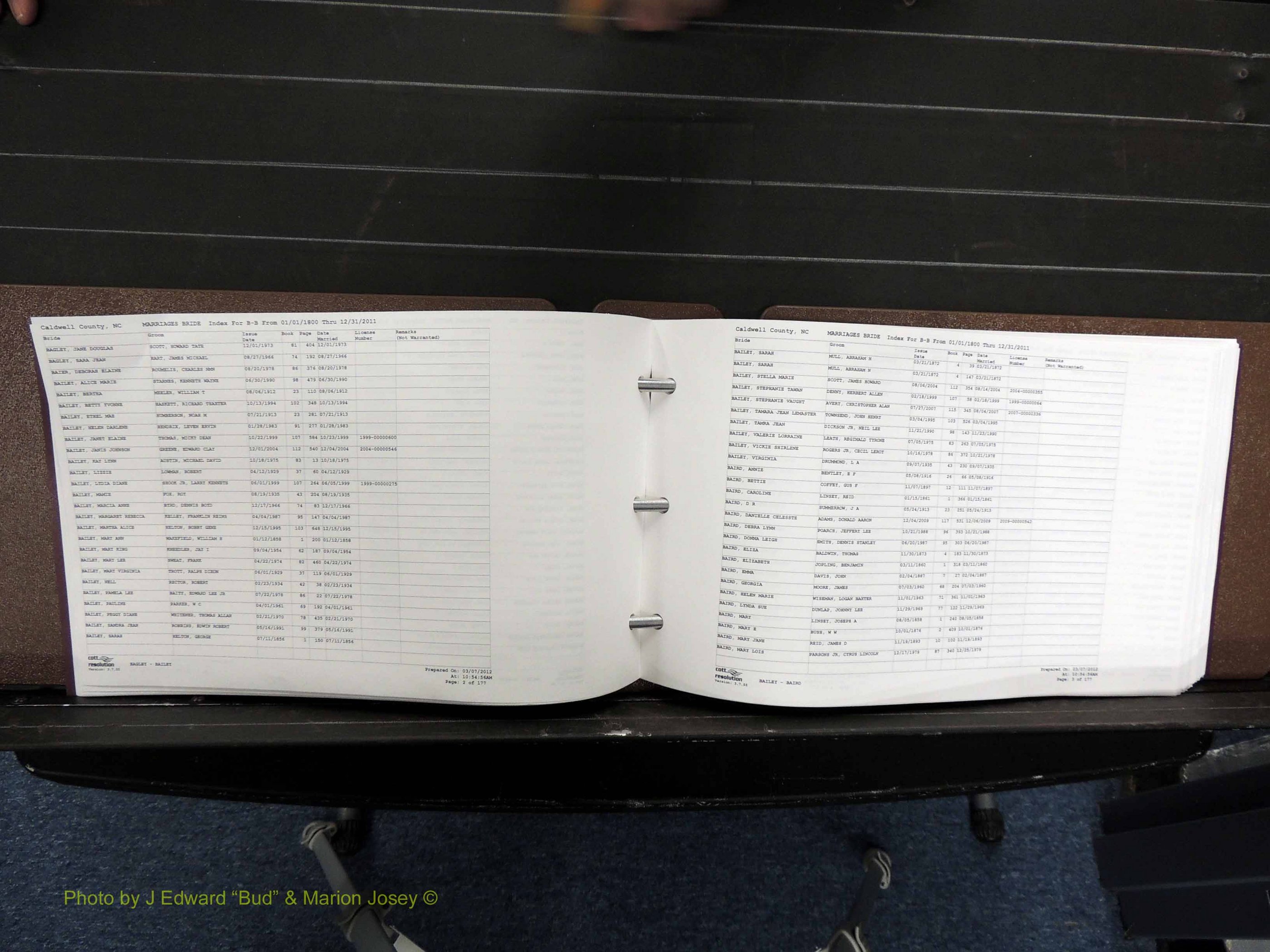 Caldwell Co, NC, Marriages, Female Index, A-D, 1800-2011 (131).JPG