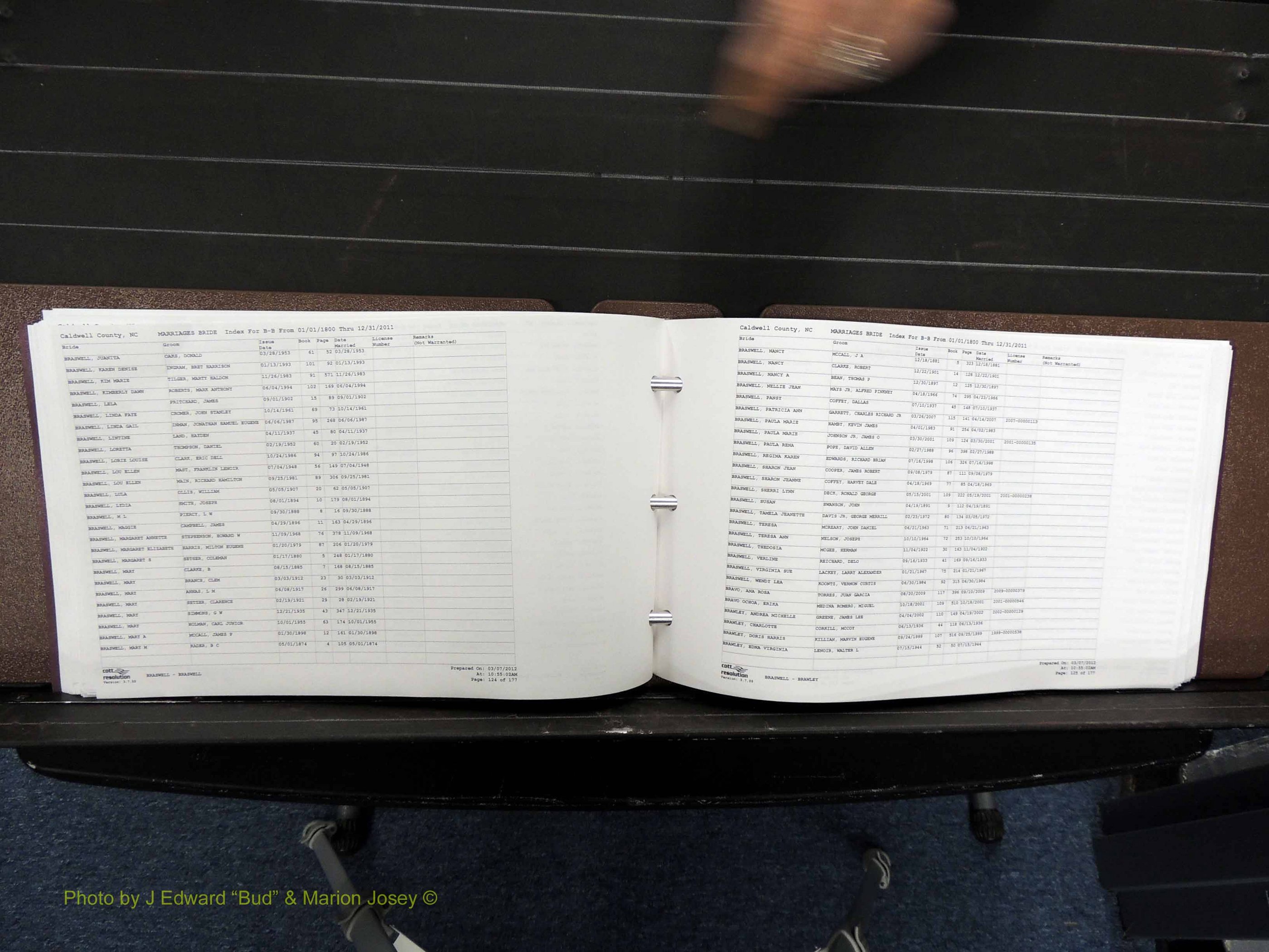 Caldwell Co, NC, Marriages, Female Index, A-D, 1800-2011 (192).JPG