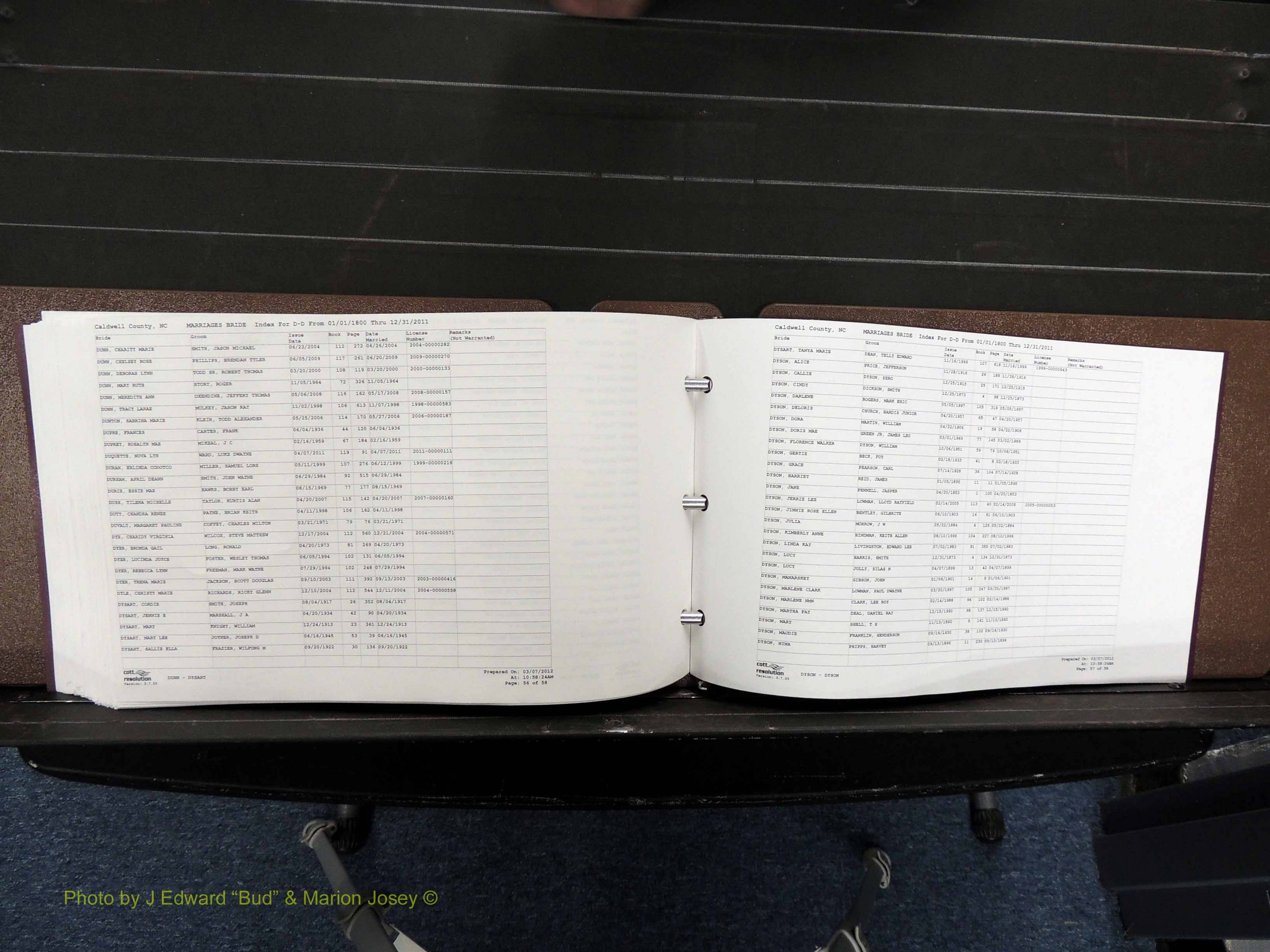 Caldwell Co, NC, Marriages, Female Index, A-D, 1800-2011 (337).JPG