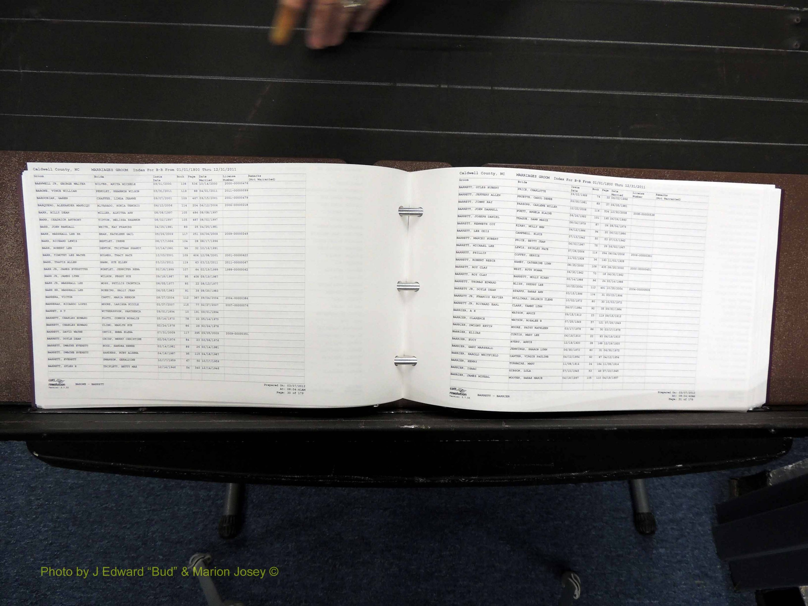 Caldwell Co, NC, Marriages, Male Index, A-C, 1800-2011 (143).JPG