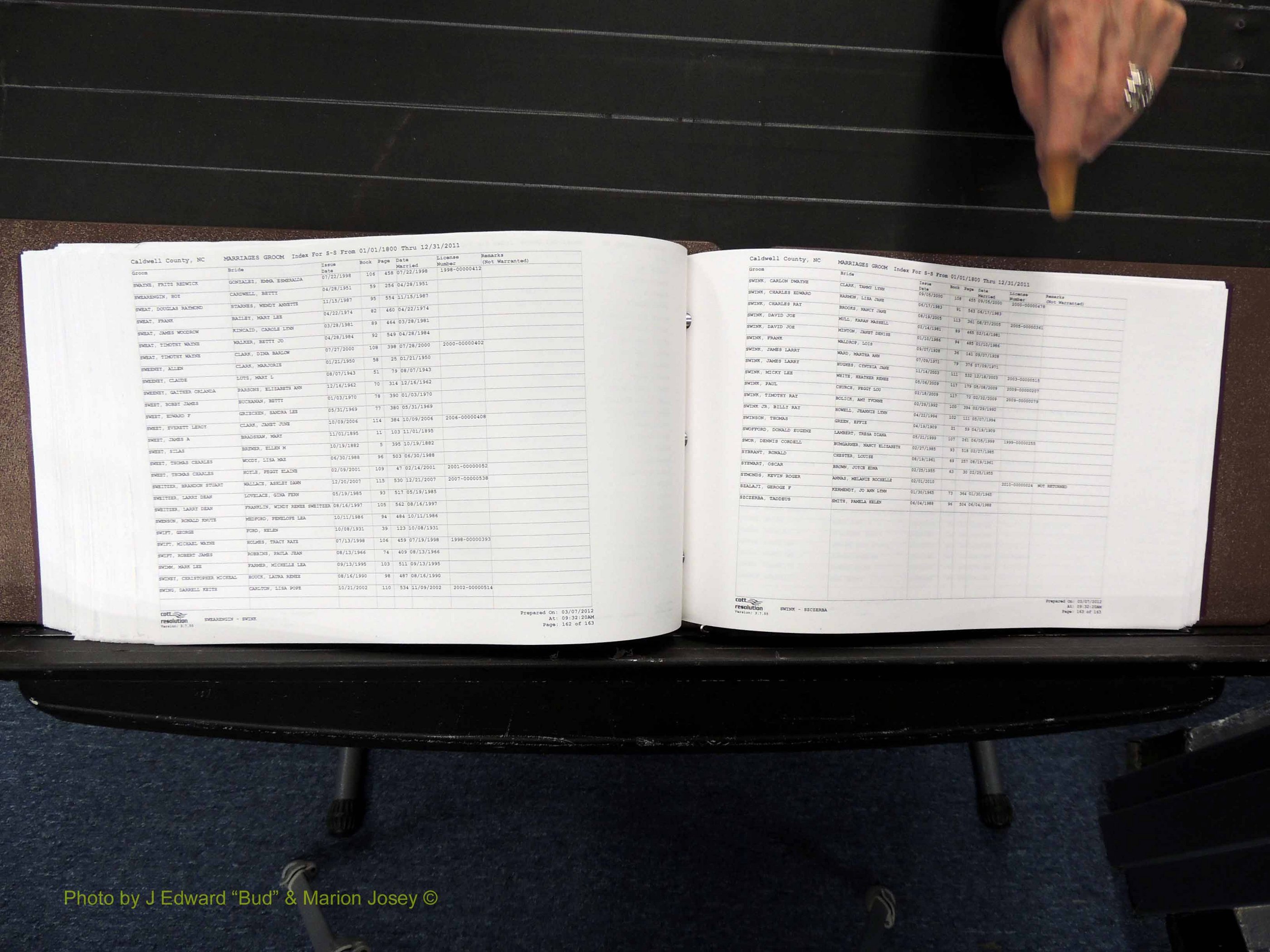 Caldwell Co, NC, Marriages, Male Index, M-Z, 1800-2011 (357).JPG