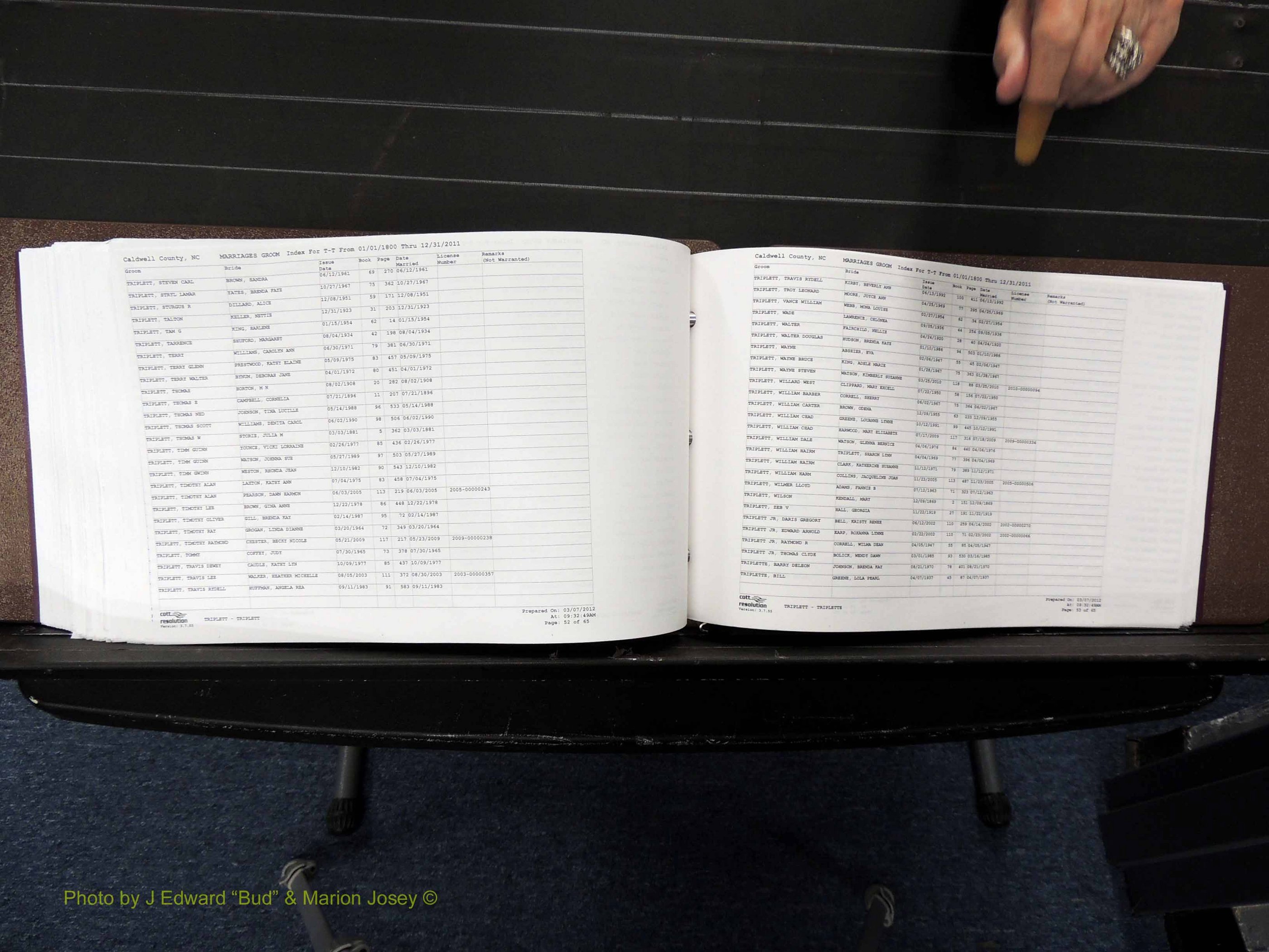 Caldwell Co, NC, Marriages, Male Index, M-Z, 1800-2011 (384).JPG