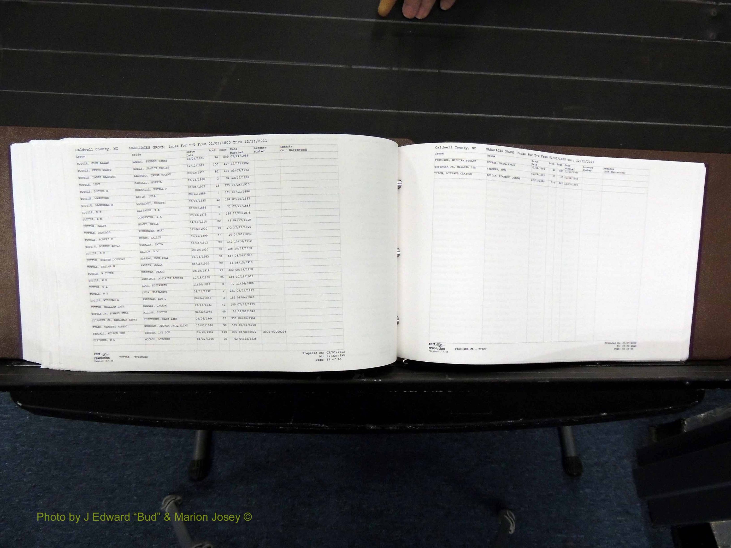 Caldwell Co, NC, Marriages, Male Index, M-Z, 1800-2011 (390).JPG