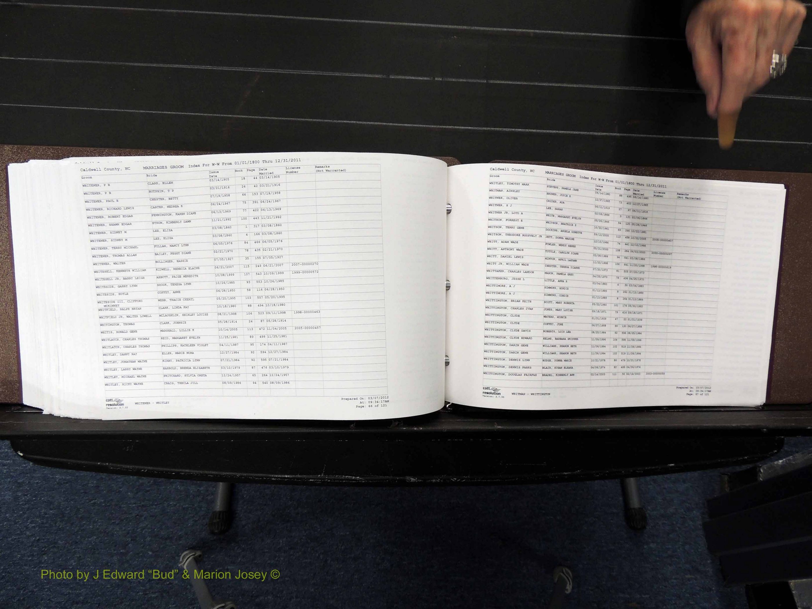 Caldwell Co, NC, Marriages, Male Index, M-Z, 1800-2011 (428).JPG