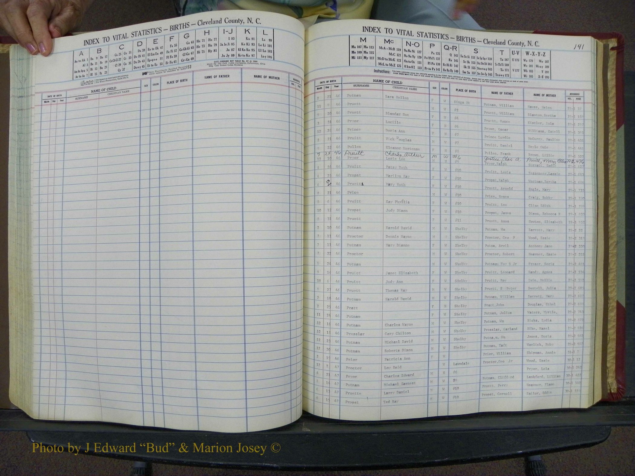 Cleveland Co, NC, Births, A-Z, 1946-1950 (143).JPG