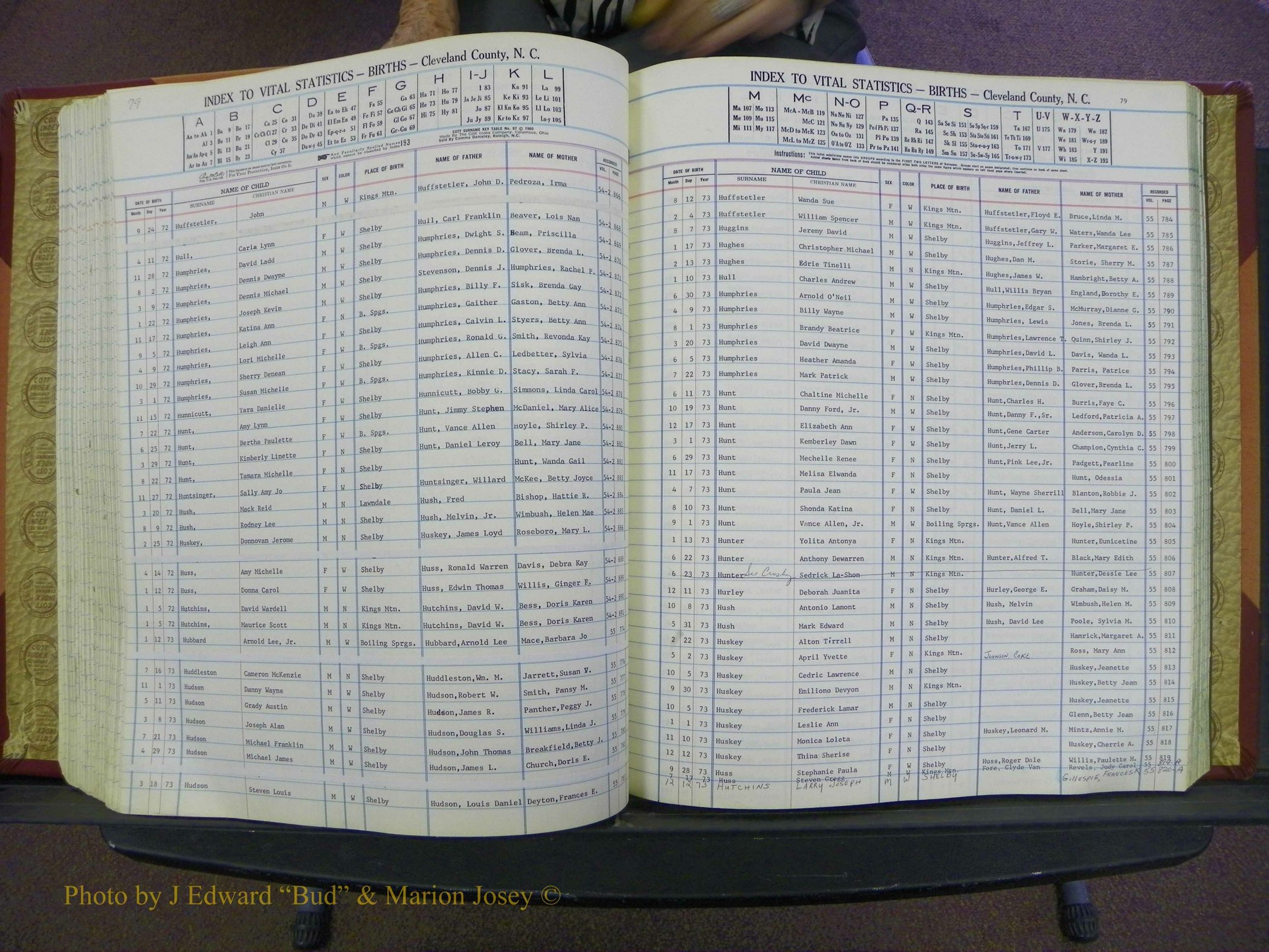 Cleveland Co, NC, Births, A-Z, 1969-1977 (122).JPG