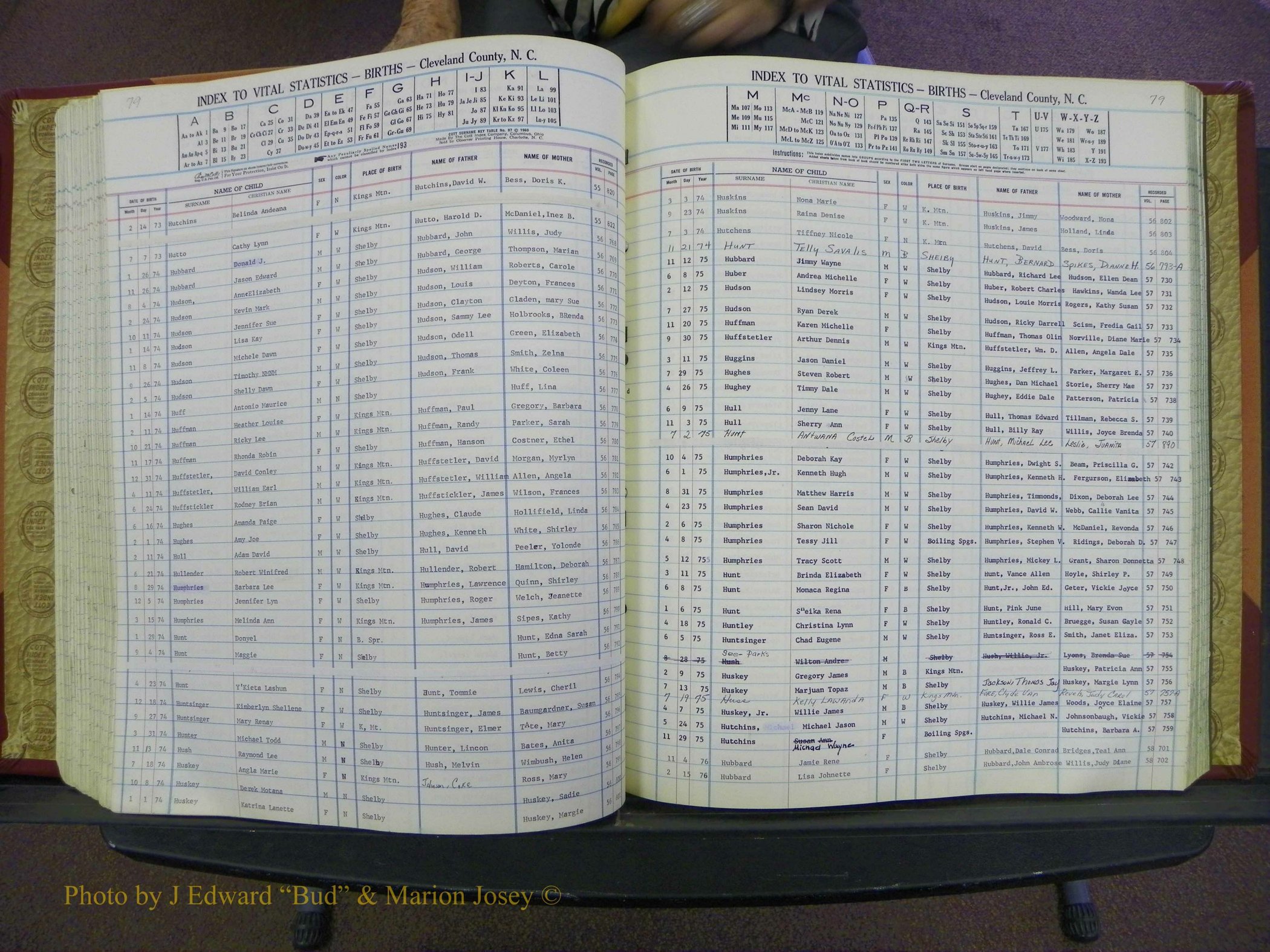 Cleveland Co, NC, Births, A-Z, 1969-1977 (123).JPG