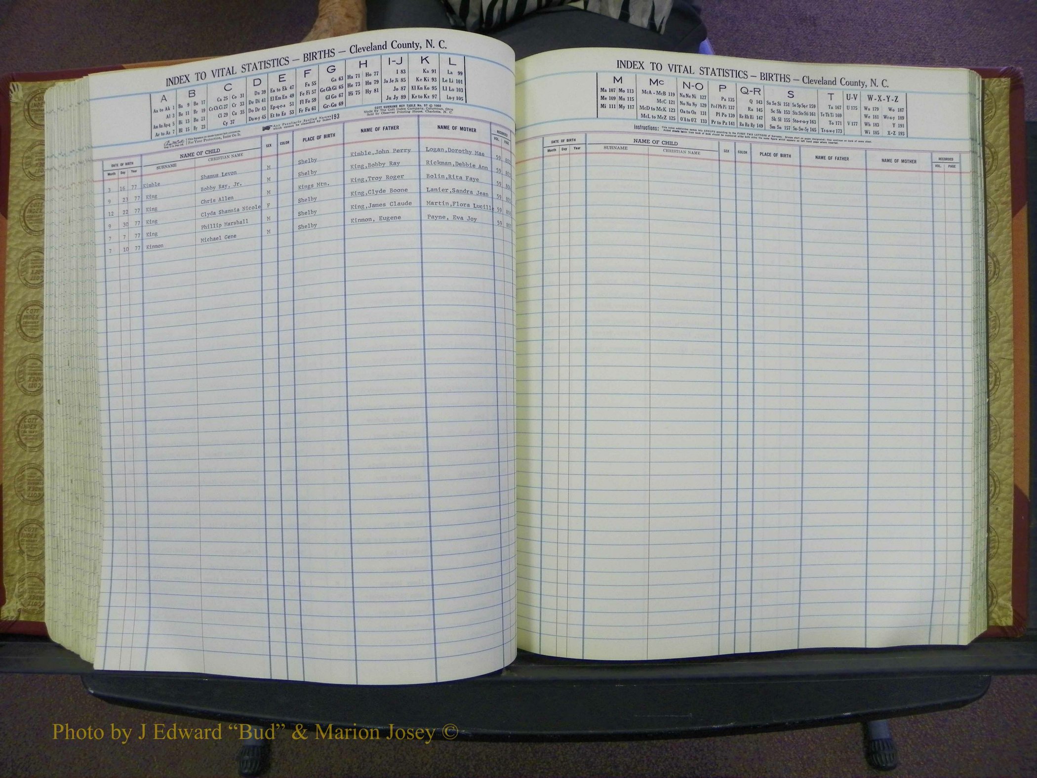 Cleveland Co, NC, Births, A-Z, 1969-1977 (139).JPG