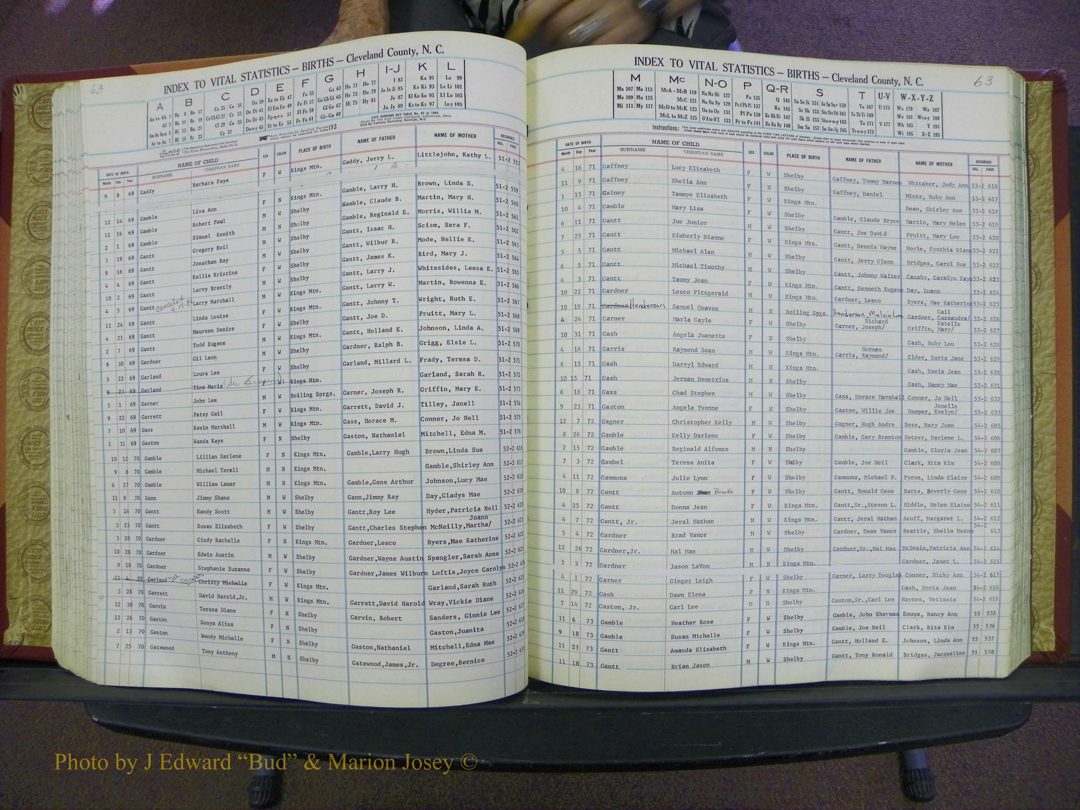 Cleveland Co, NC, Births, A-Z, 1969-1977 (85).JPG