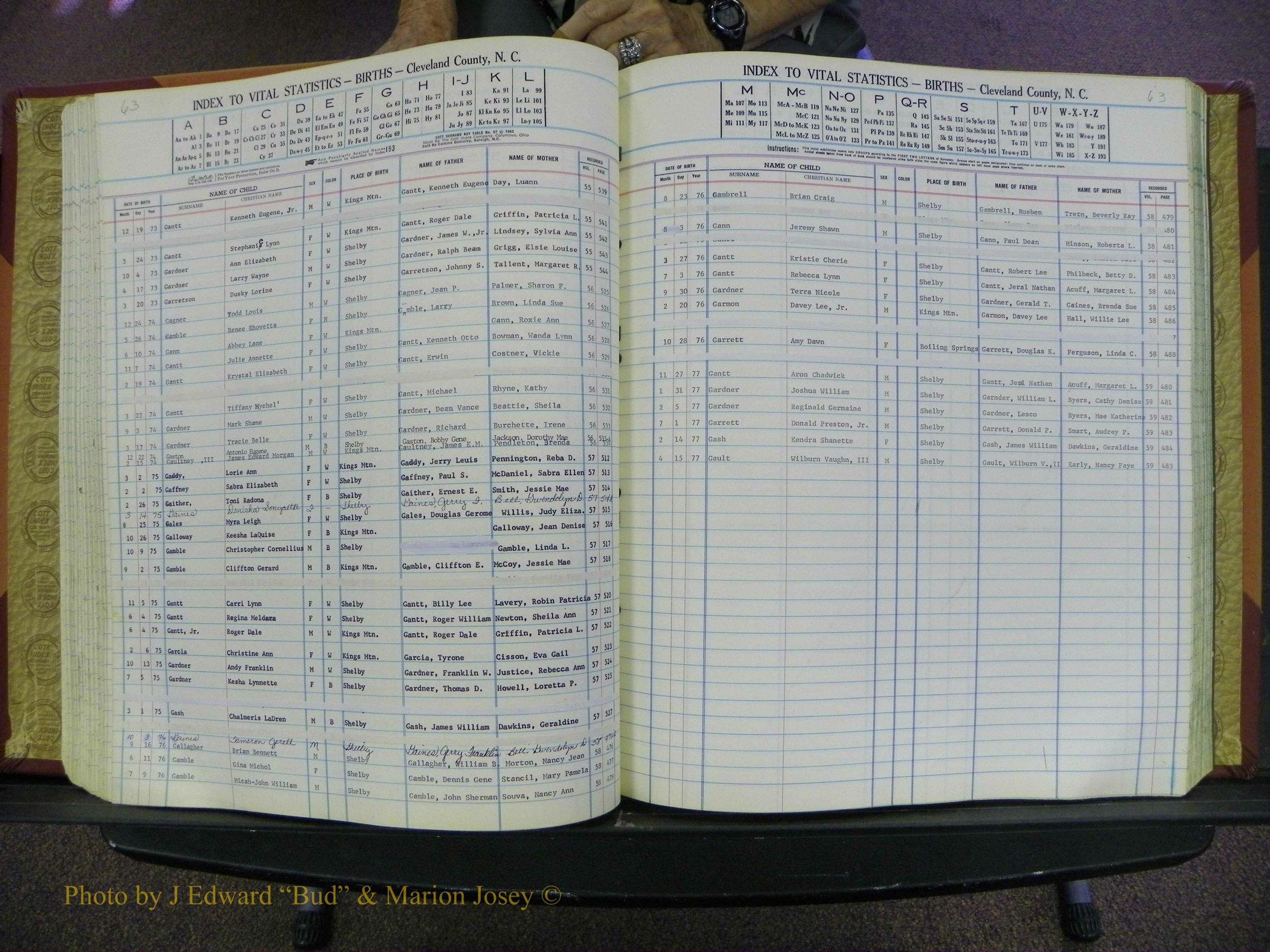 Cleveland Co, NC, Births, A-Z, 1969-1977 (86).JPG