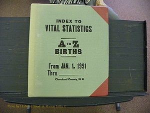 Cleveland Births, 1991-1992, + Delayed Book 2 001.JPG