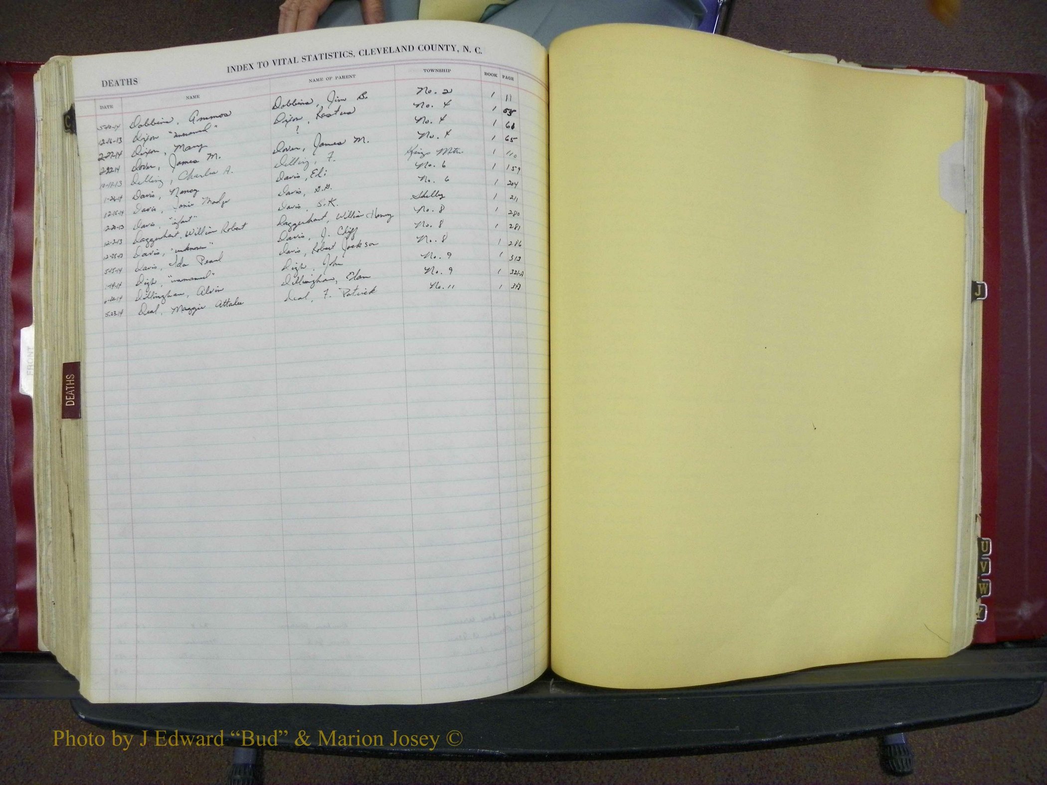 Cleveland Co, NC Deaths, A-Z, 1916-1931 (29).JPG