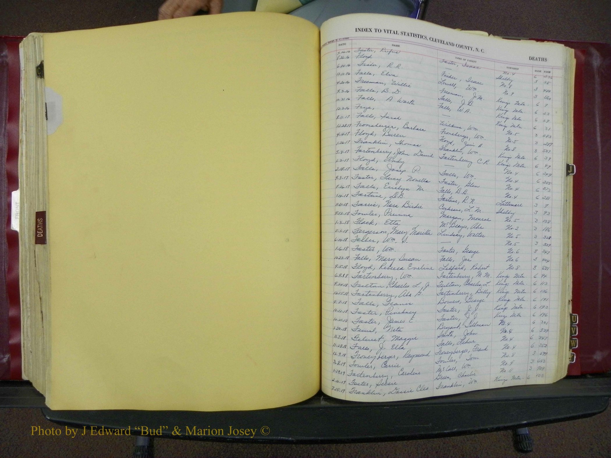 Cleveland Co, NC Deaths, A-Z, 1916-1931 (32).JPG
